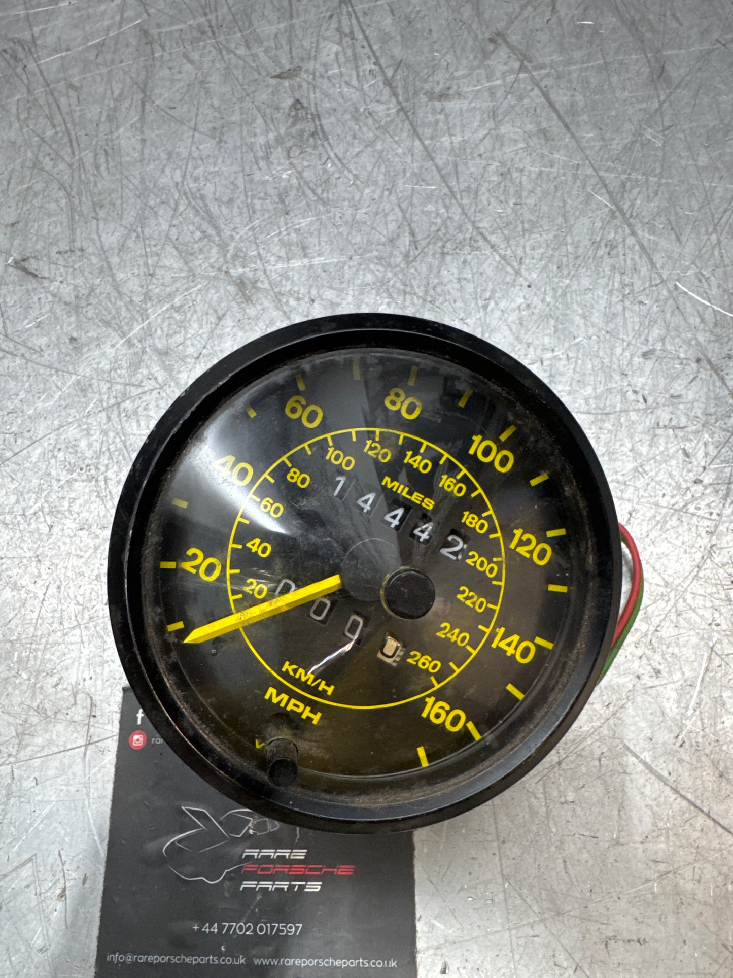 Porsche 944 speedometer showing 14442 miles 94464103600 spares or repair