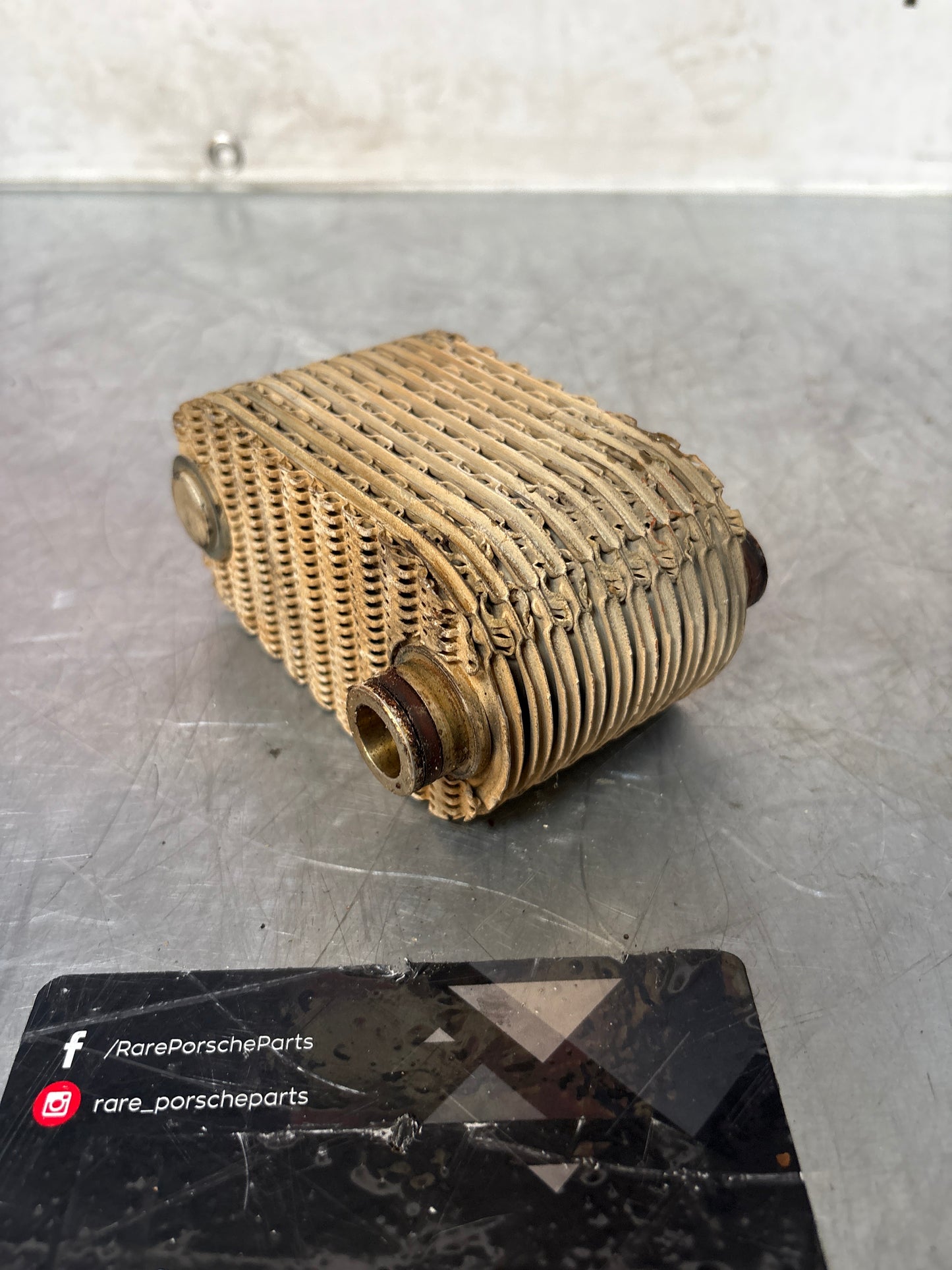 Porsche 924S 944 oil-water radiator, oil cooler, heat exchanger 94410716501 used