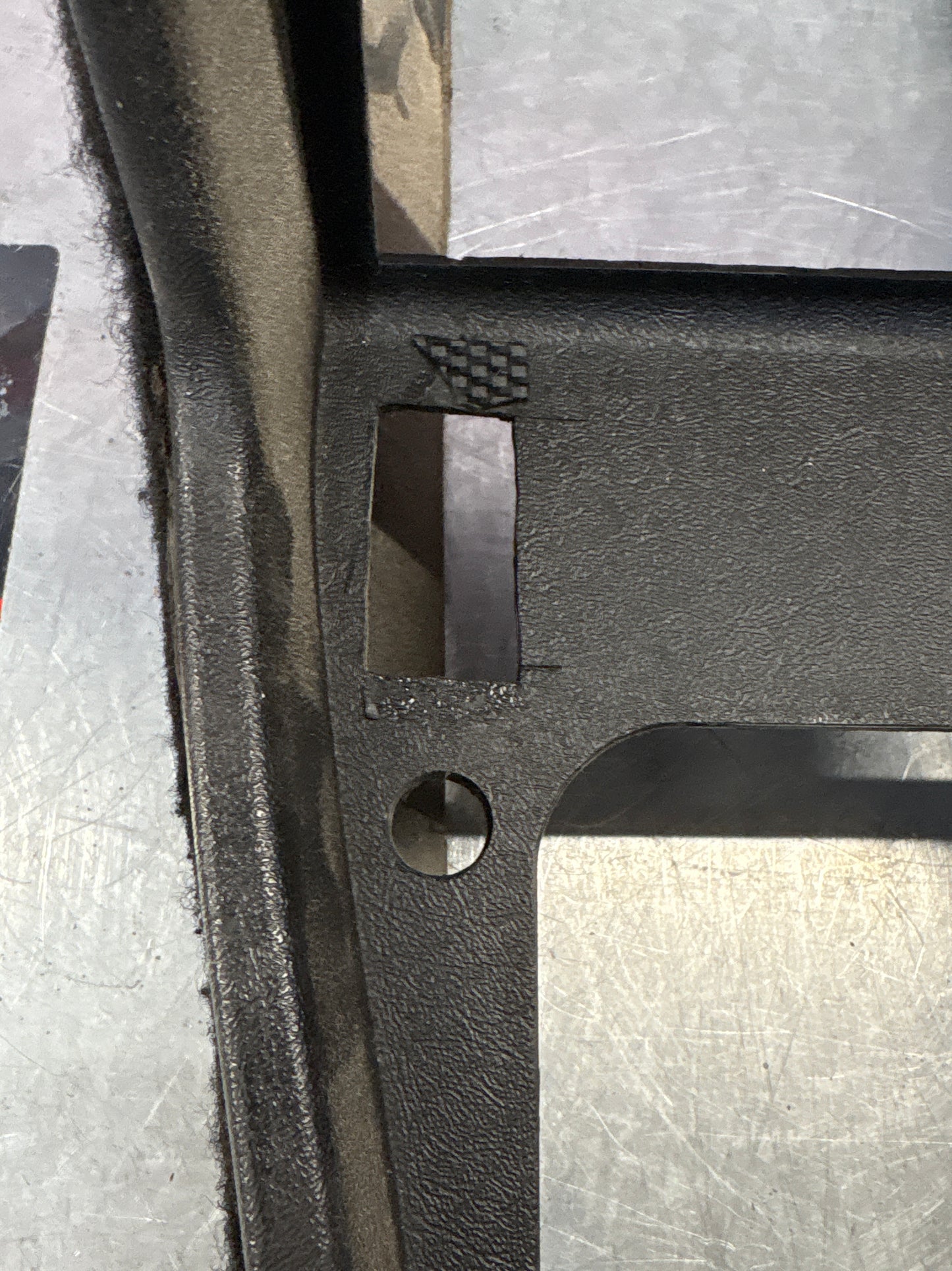 Porsche 924 944 centre console black with black carpet two switch hole 477857969 / 477857951 used