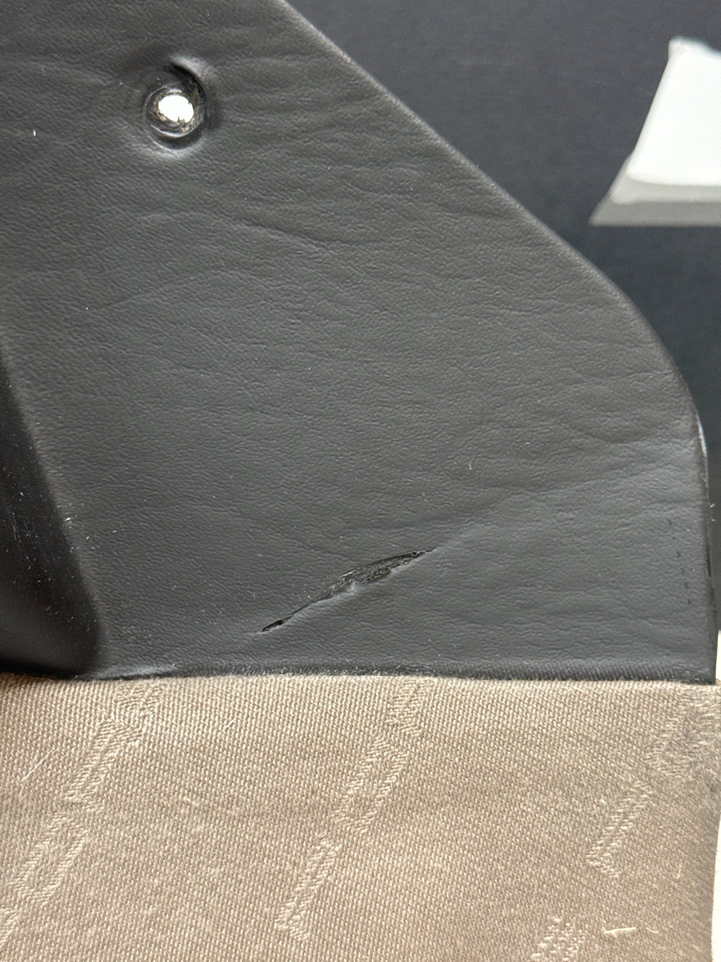 Porsche 924 / Early 944 Black Porsche script door cards. Right Hand Drive, Used. 478867011. Fibreglass repaired