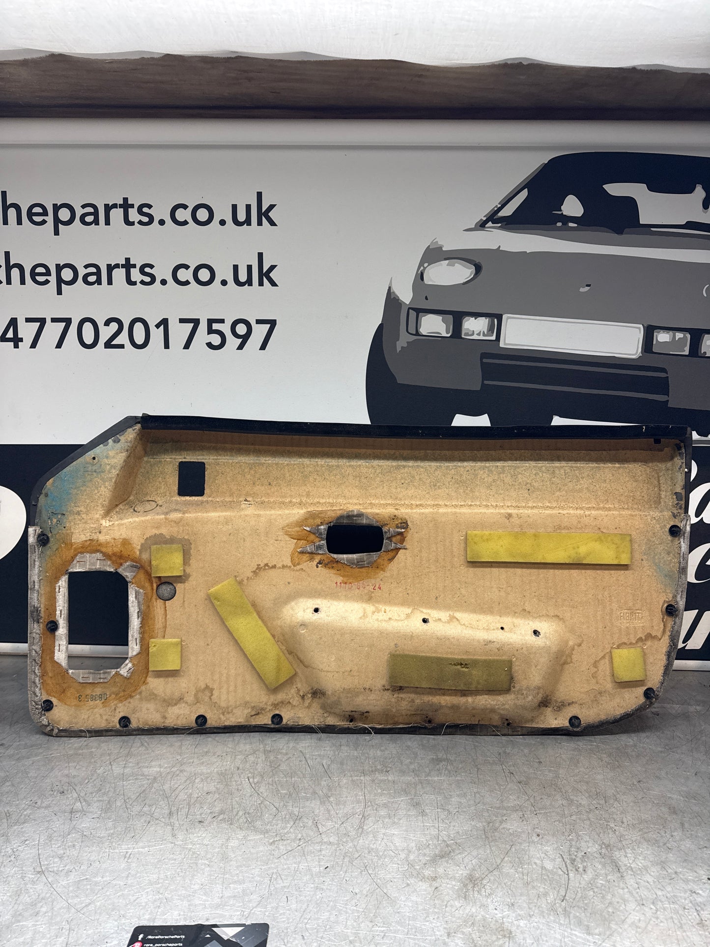 Porsche 924/ Early 944 Pair of Champaign Pinstripe door cards. RHD.