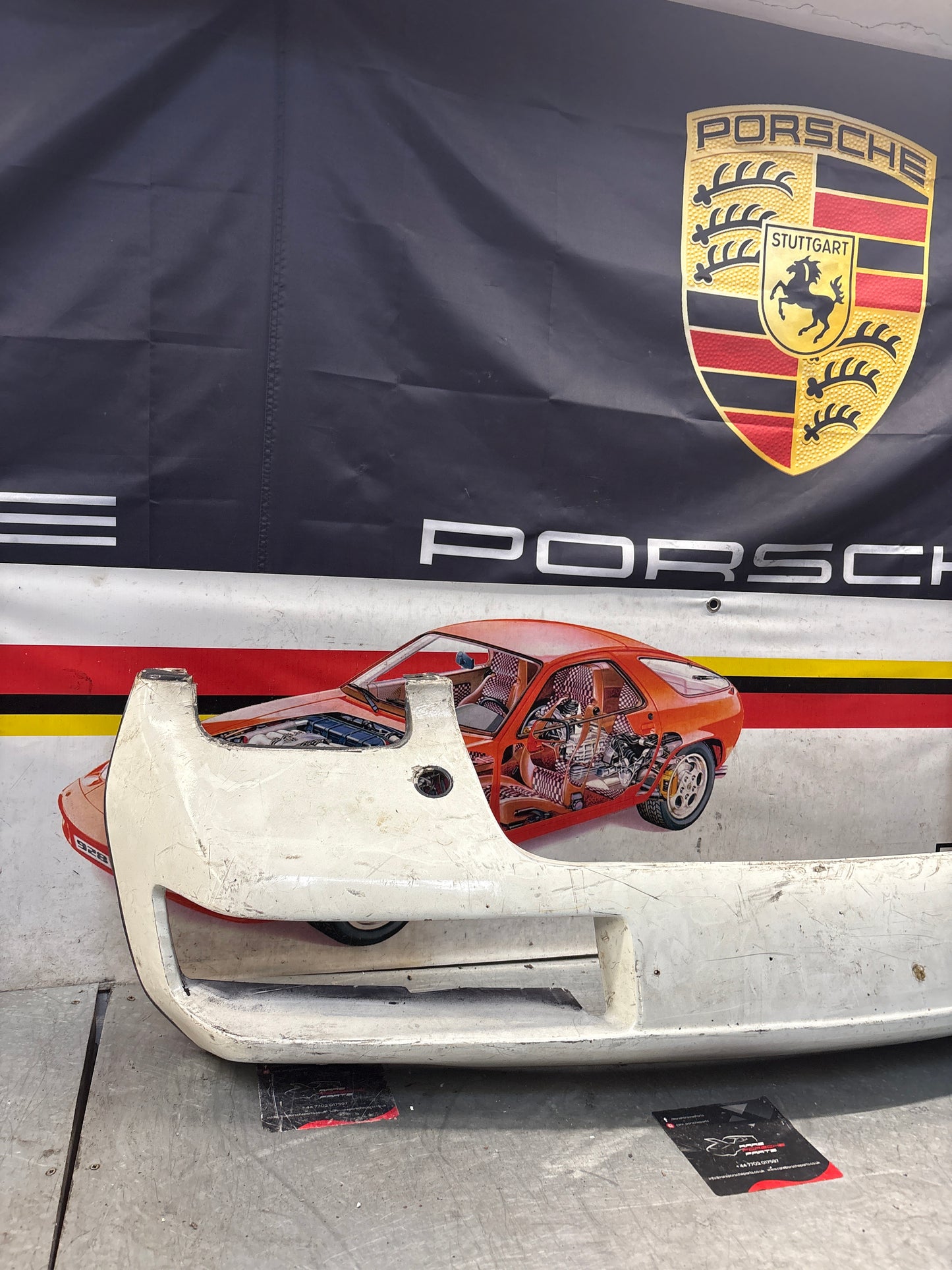 Porsche 928 front bumper cover panel, used 92850501306