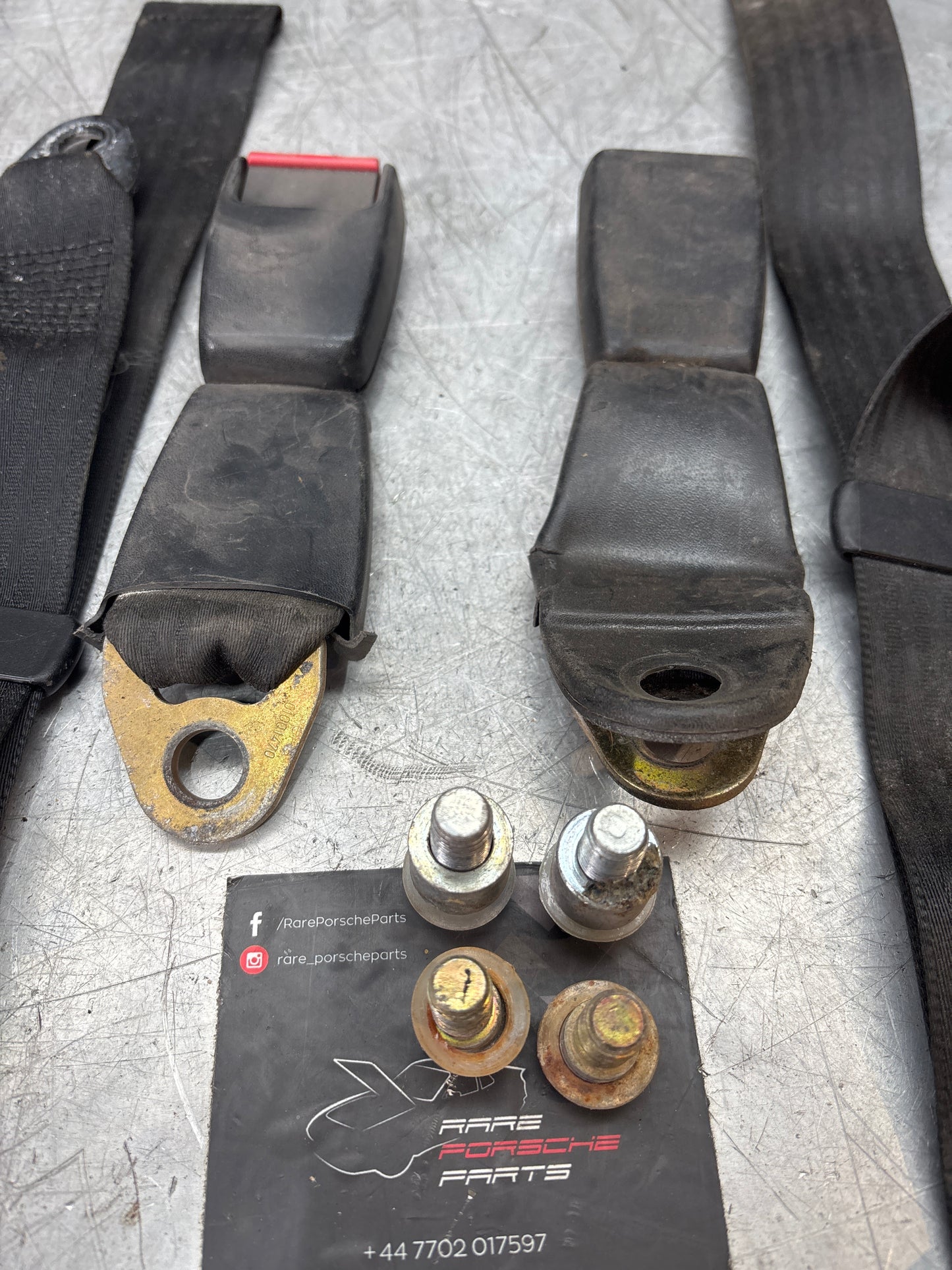 Used Porsche 924/944 rear 2 point static seat belt 477857795 used