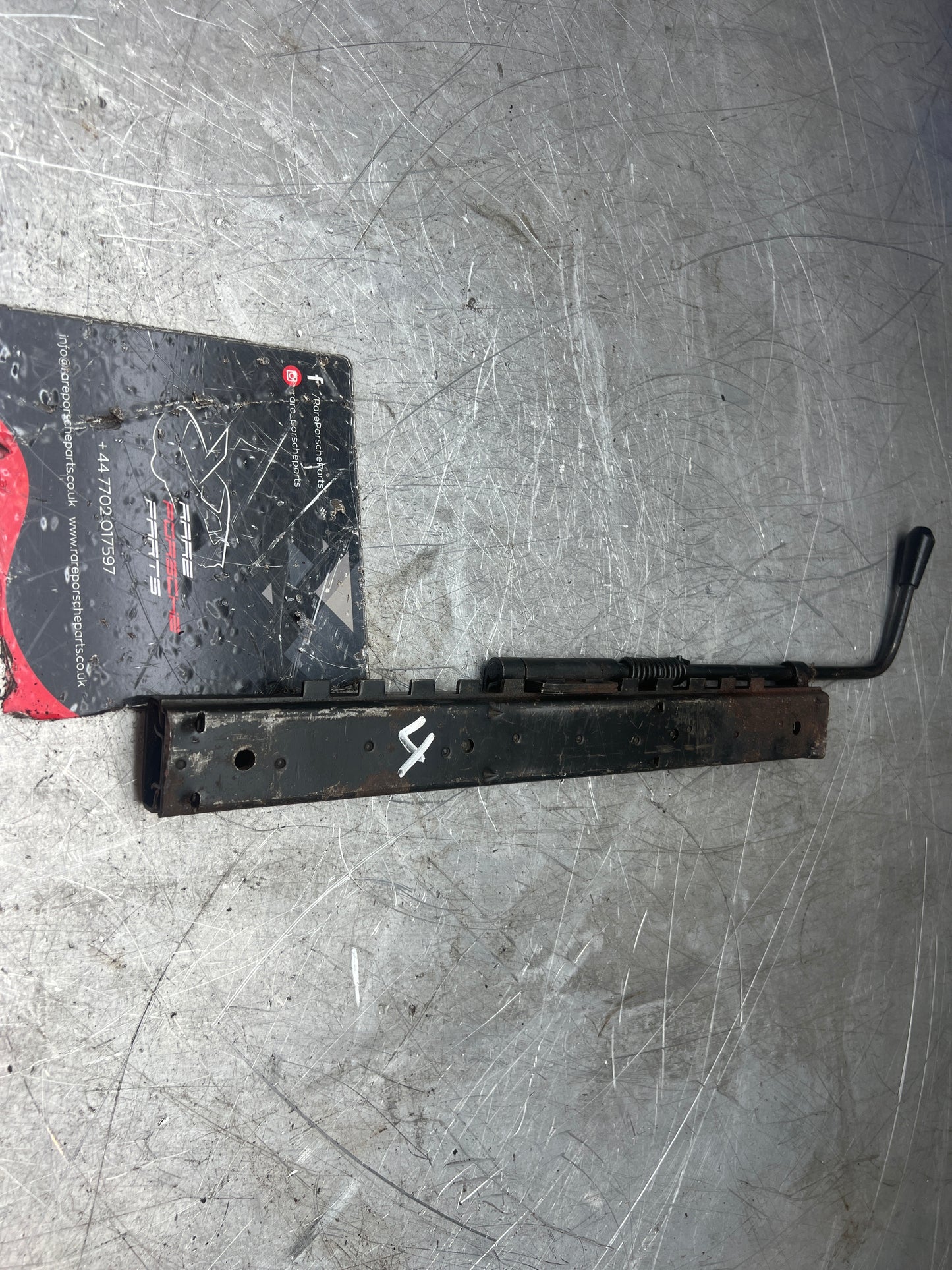 Porsche 924 944 911 left side seat runner with handle, used 92852148902