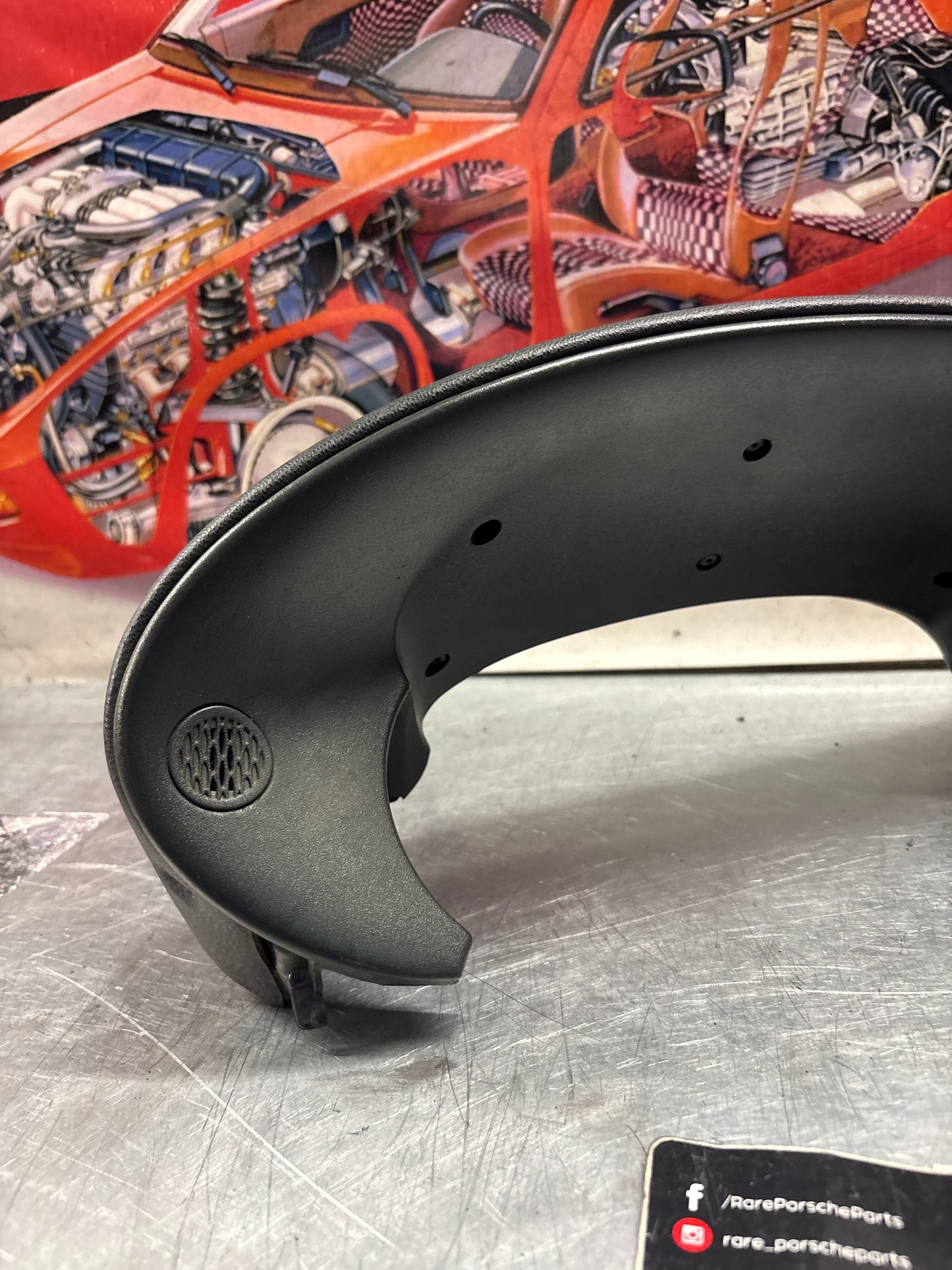 Porsche Boxster 986 dashboard cluster trim,black/dark green used 98655205500 / 98655205501