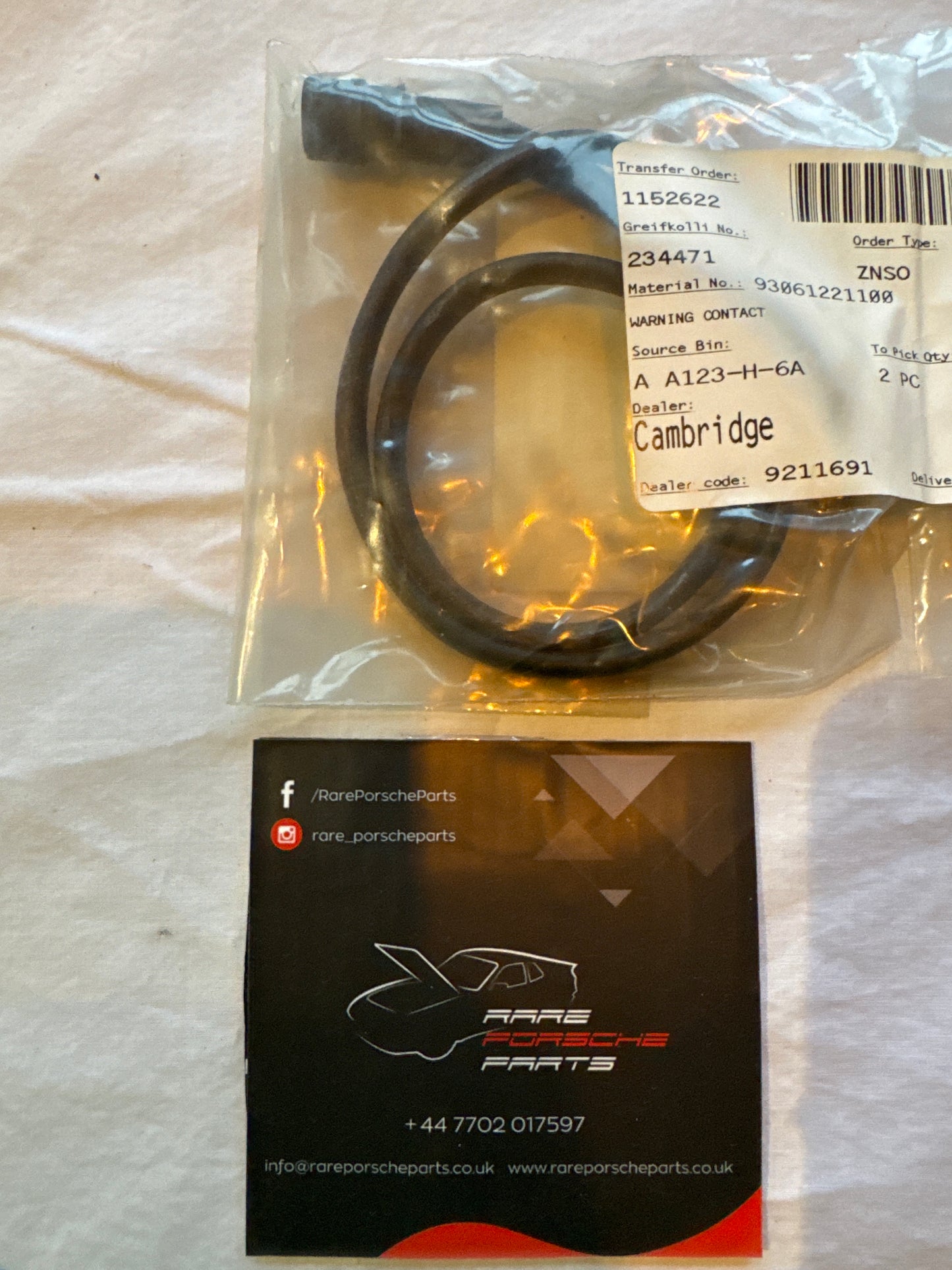 Porsche 930 Warning Contact 93061221100 NOS