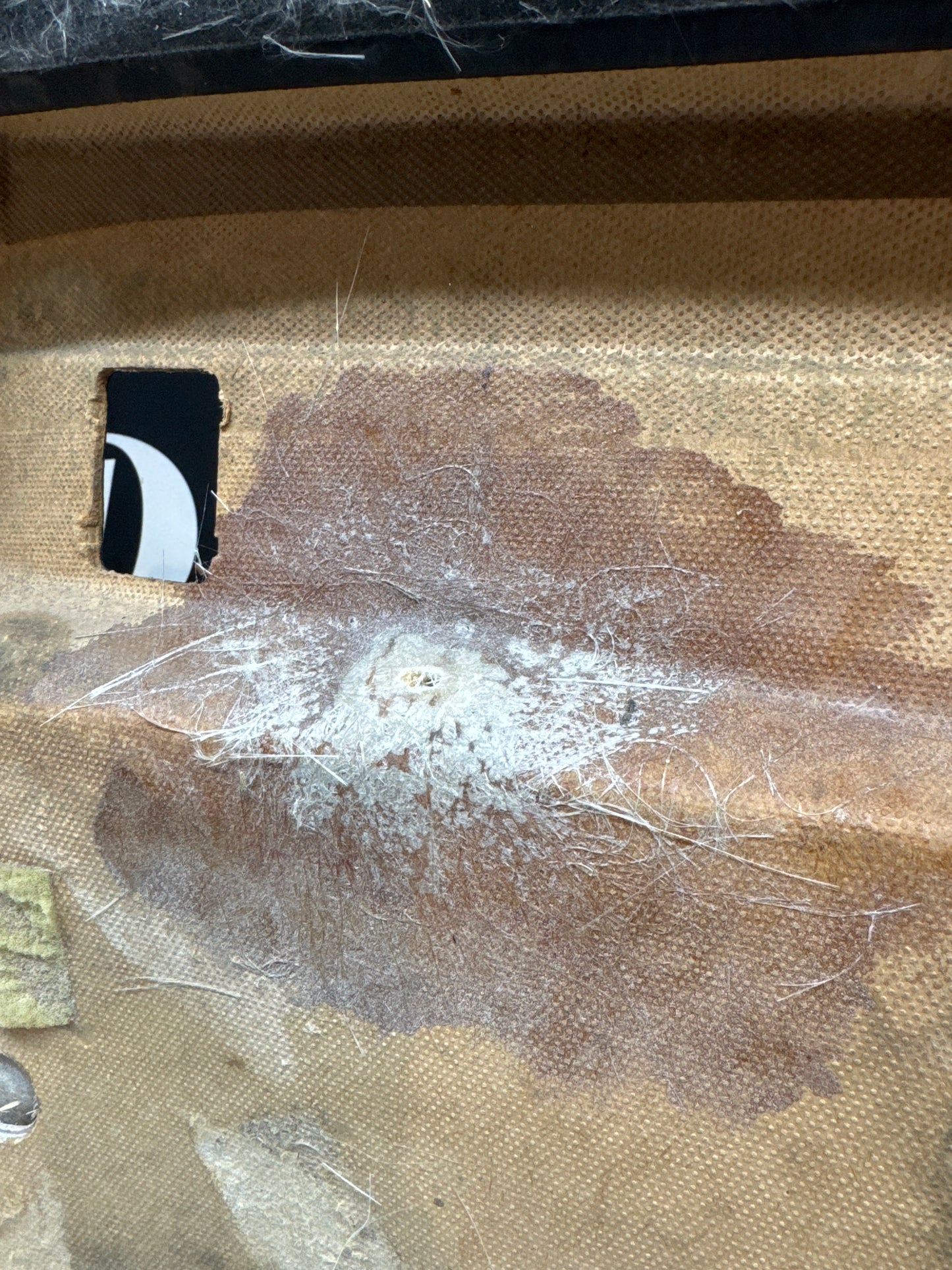 Porsche 924/ Early 944 black RHD Left door card. Fibreglass repaired. 477867012