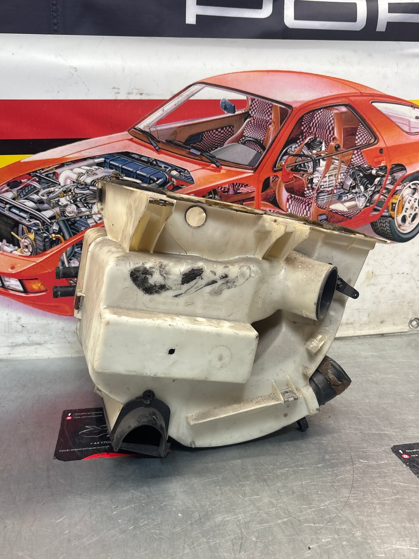 Porsche 924S heater box blower fan assembly, complete, used 811819096 / 321819095 / 321819087