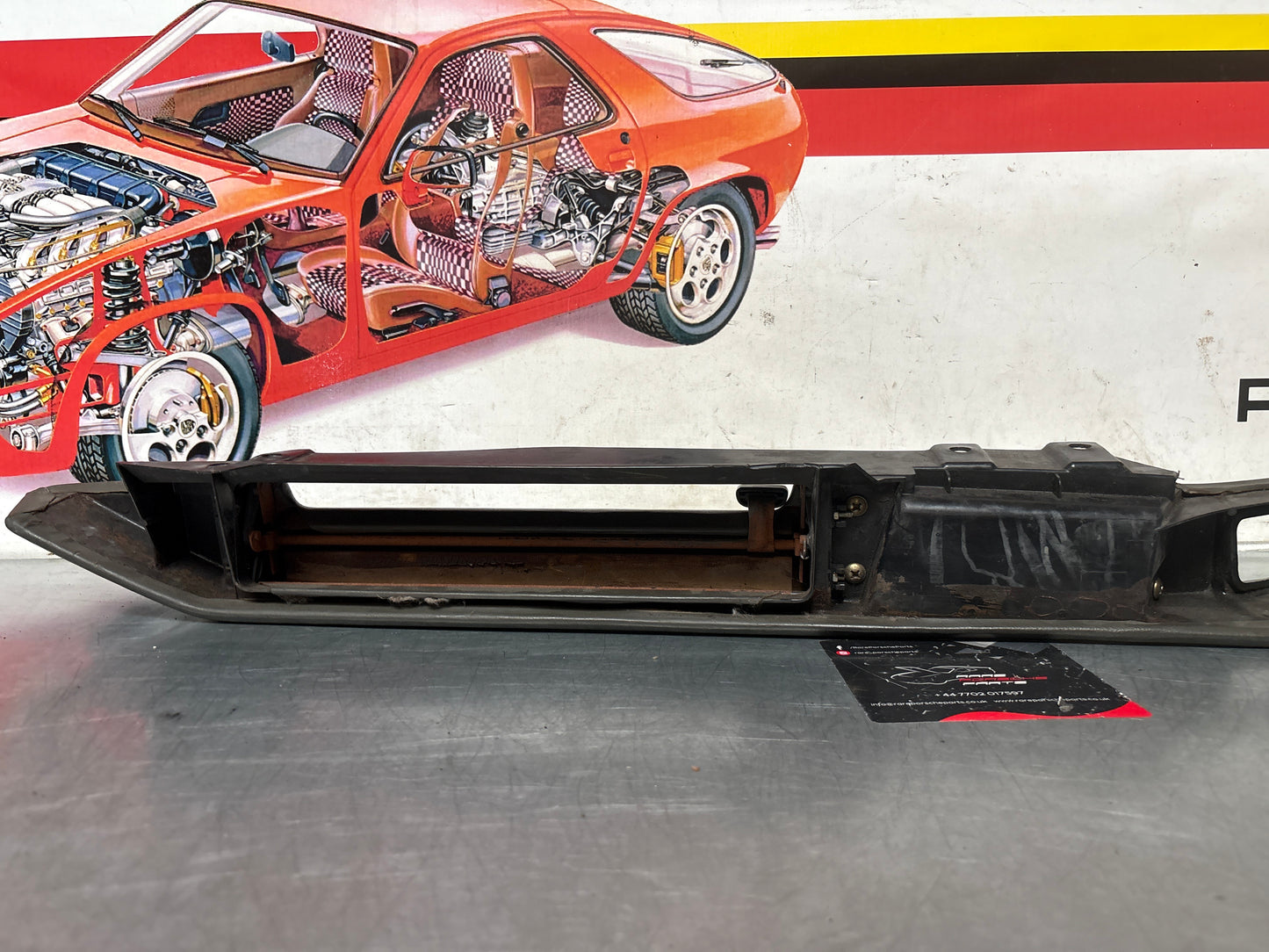 Porsche 928 Grey door armrest, right, off side, 92855510203, used