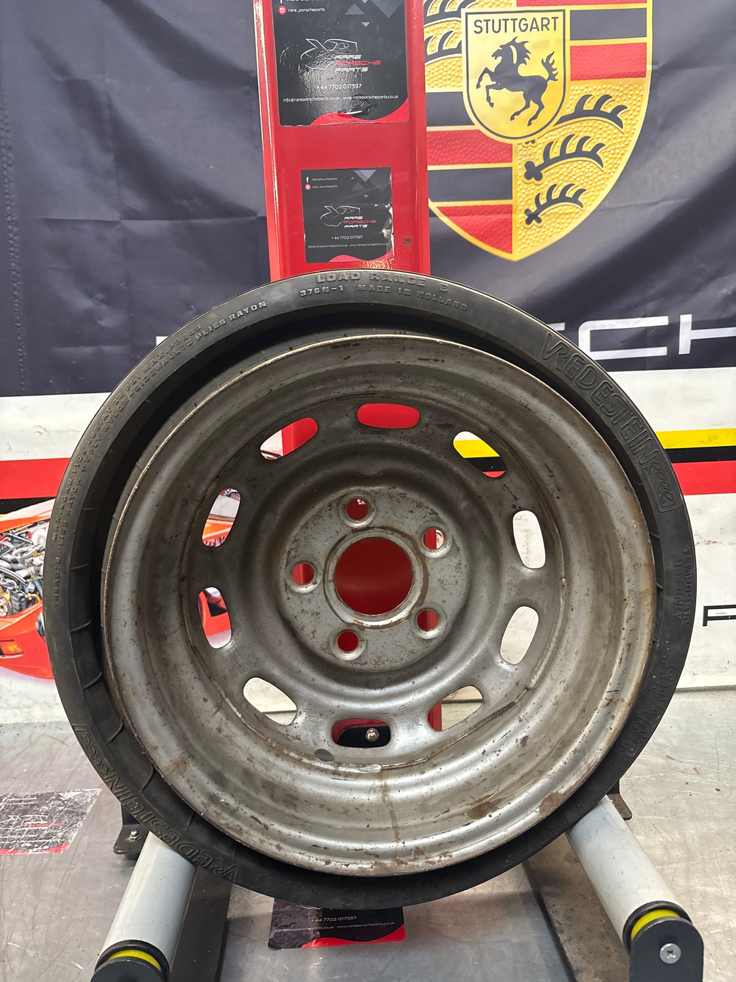 Porsche 911 944 924s spare wheel in steel with tyre, used