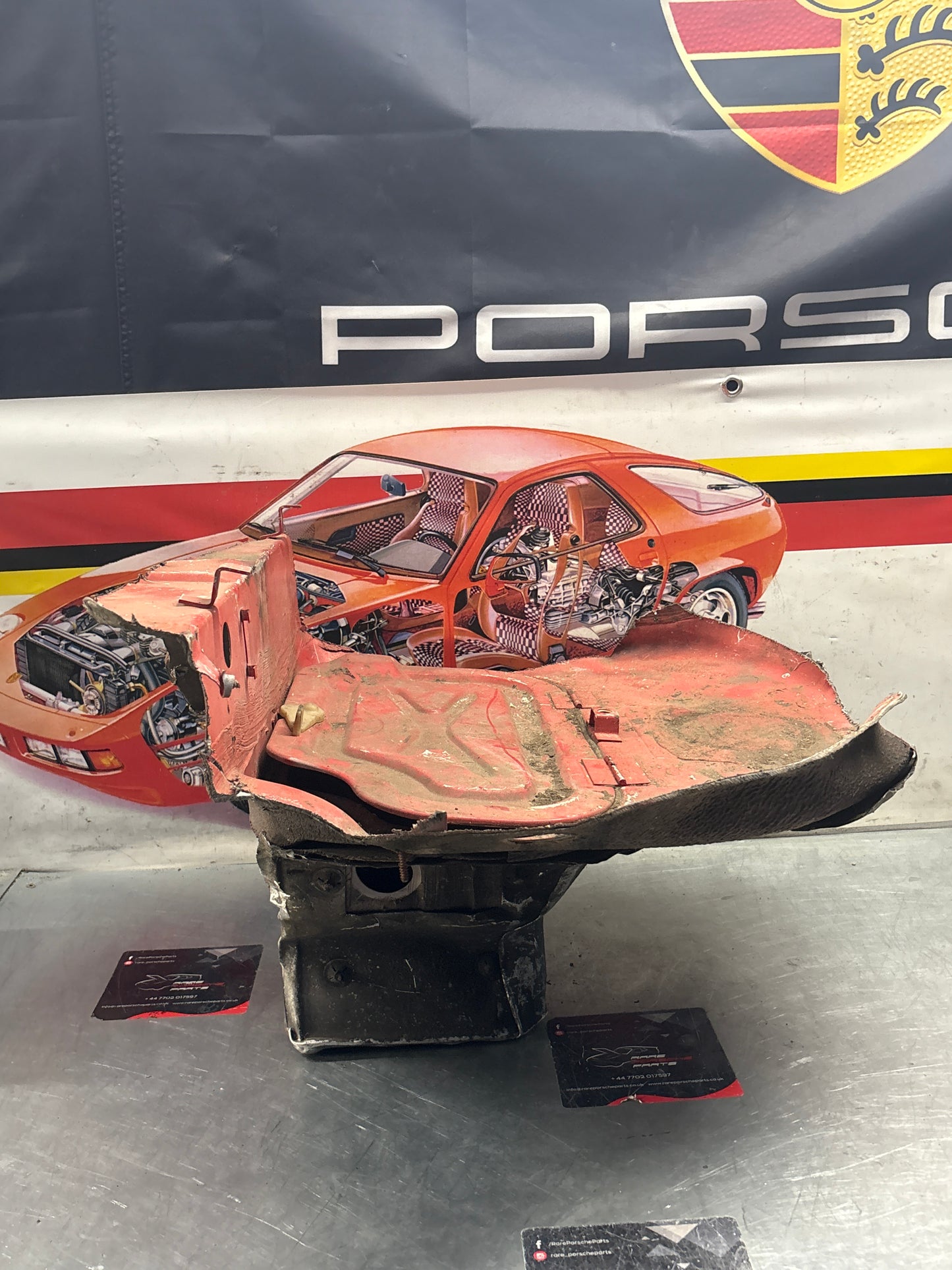 Porsche 928 Battery tray cut, 92850180502 used