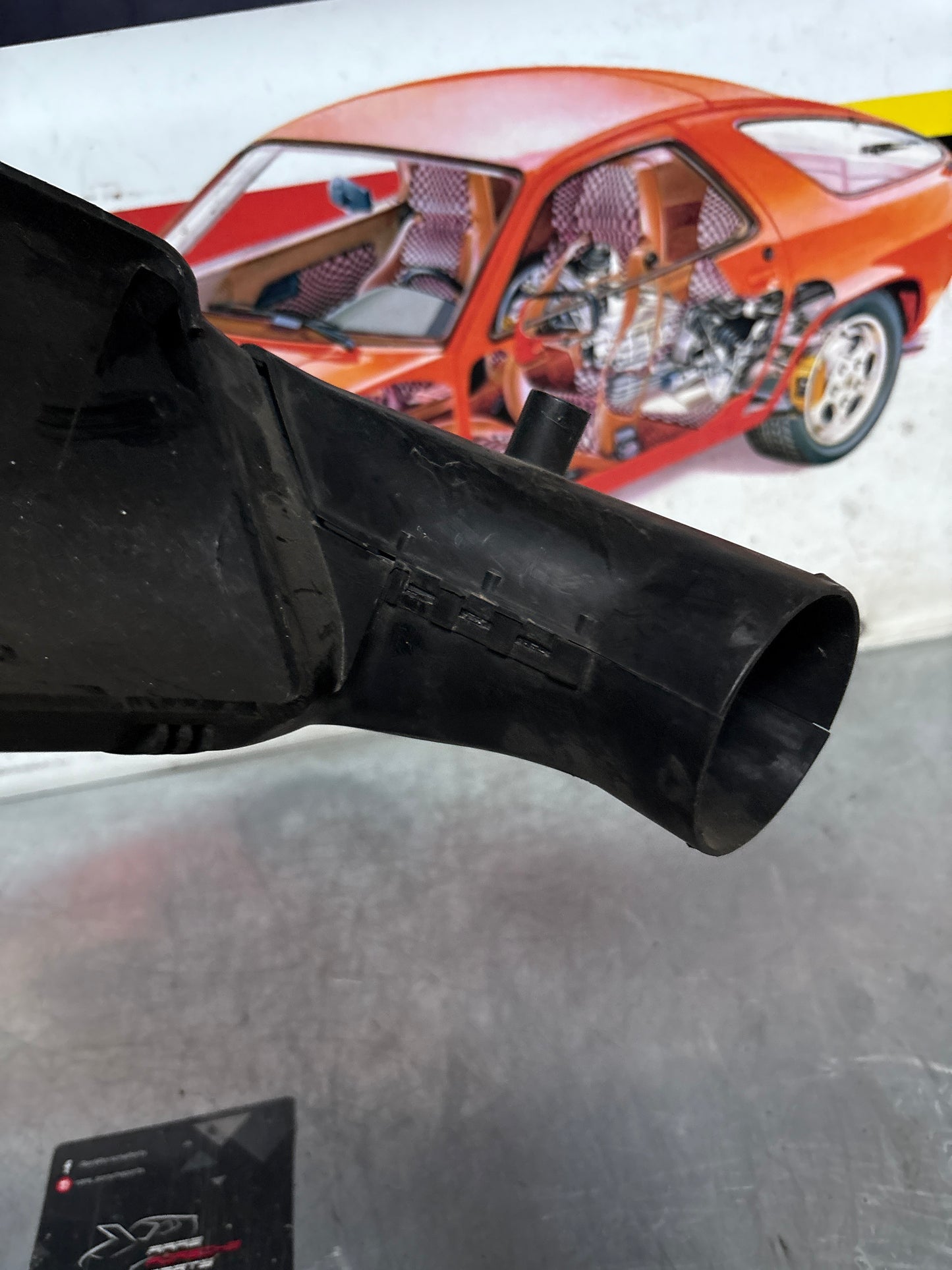 Porsche 928 air filter box top component, used 92811002102