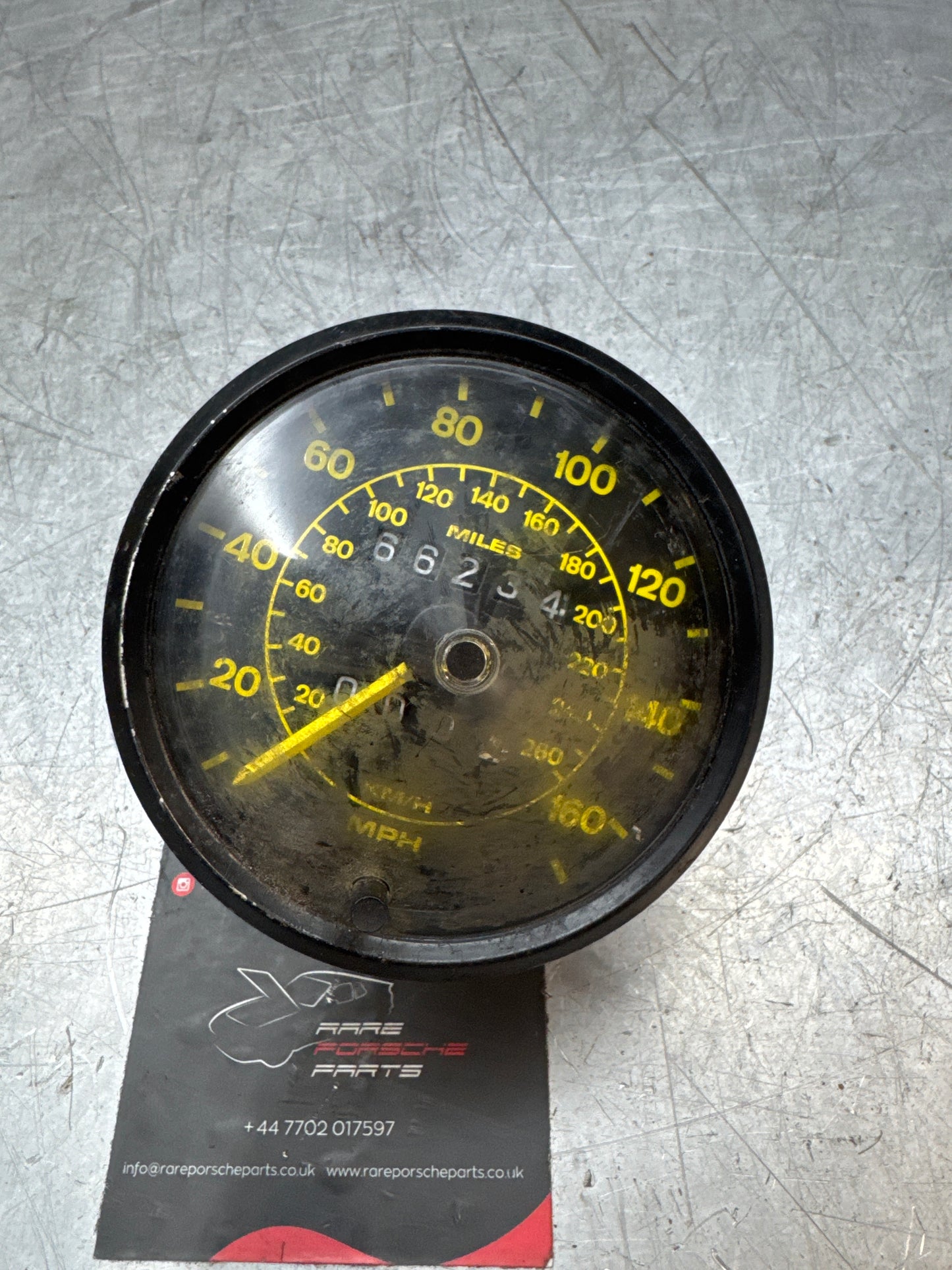 Porsche 944 speedometer showing 66234 miles 94464103600 spares or repair
