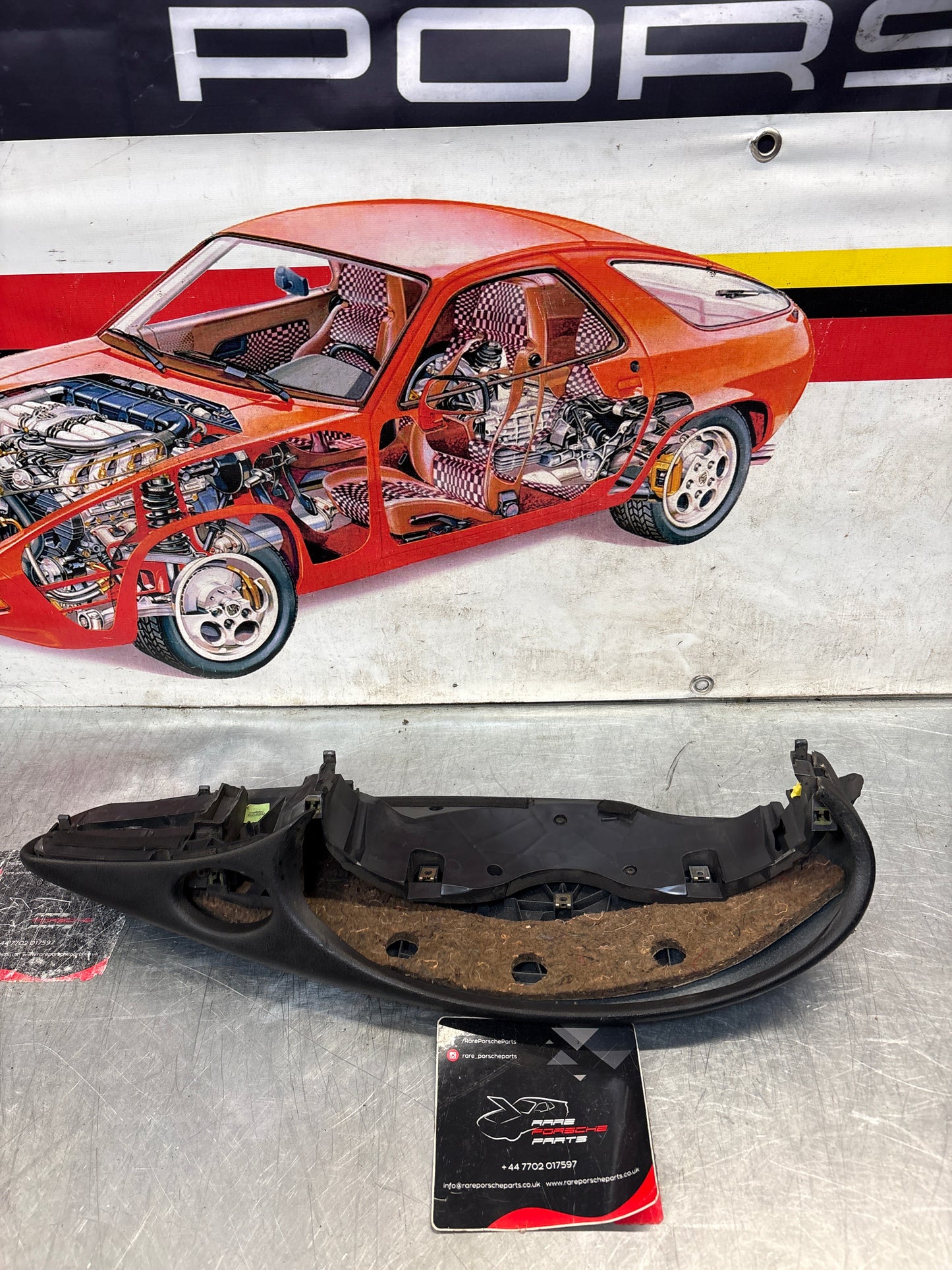 Porsche 911 996 dasboard cluster trim, used, black 99655205902