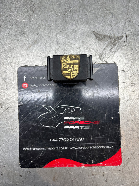 Porsche 924/944 black glove box lock with badge 477857133 used immaculate