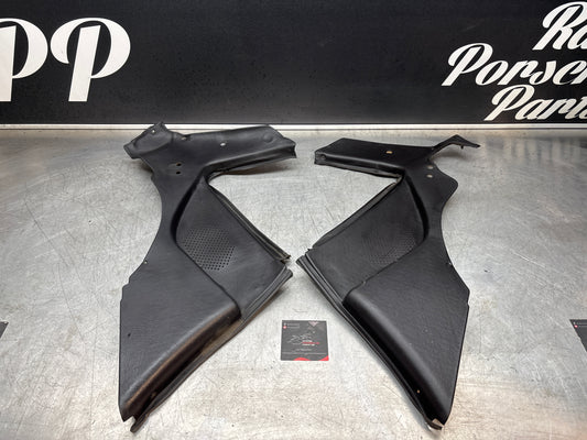 Porsche 944 924 black rear interior C Post trims/cards. Quarter panel trim used 94455502101 94455502201