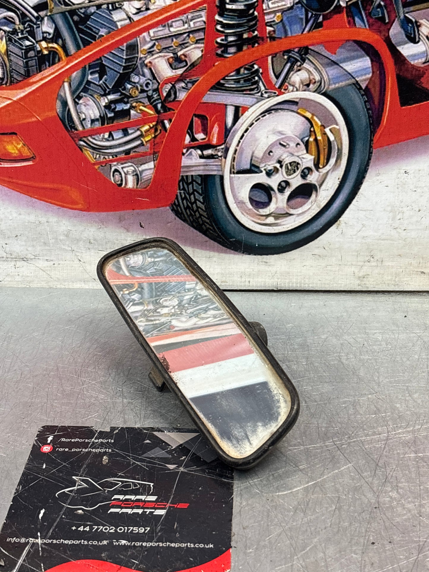 Porsche 924 944 rear view mirror used, for spares or repair 477857511