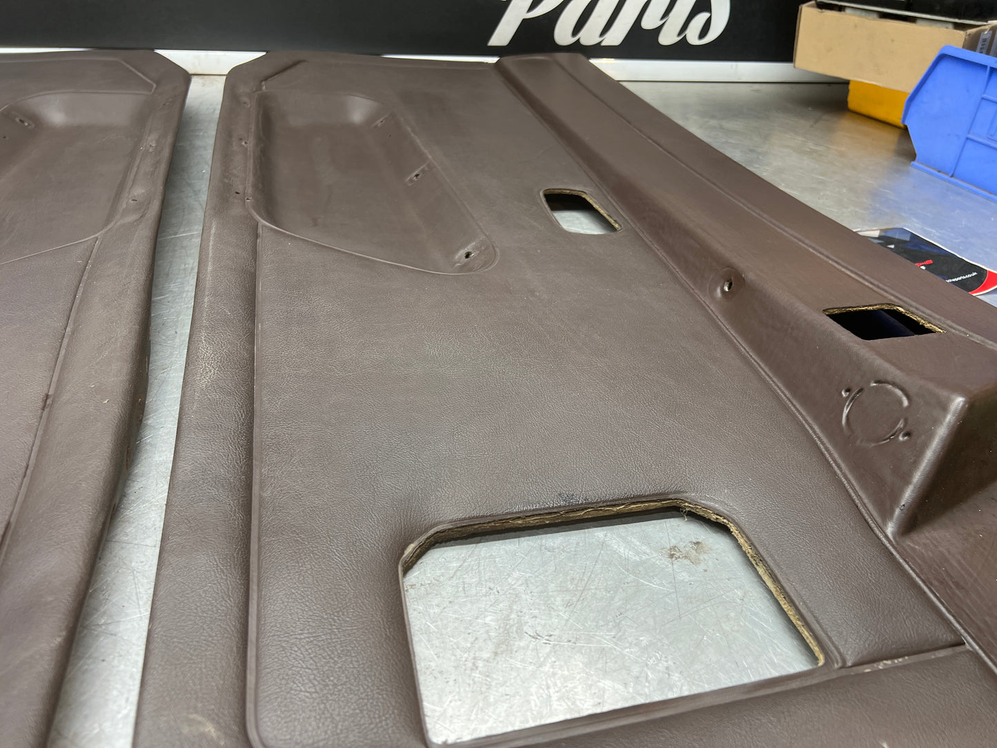 Porsche 924 944 -85.5 pair of Used RHD Porsche brown door cards, 478867011 / 478867012 used