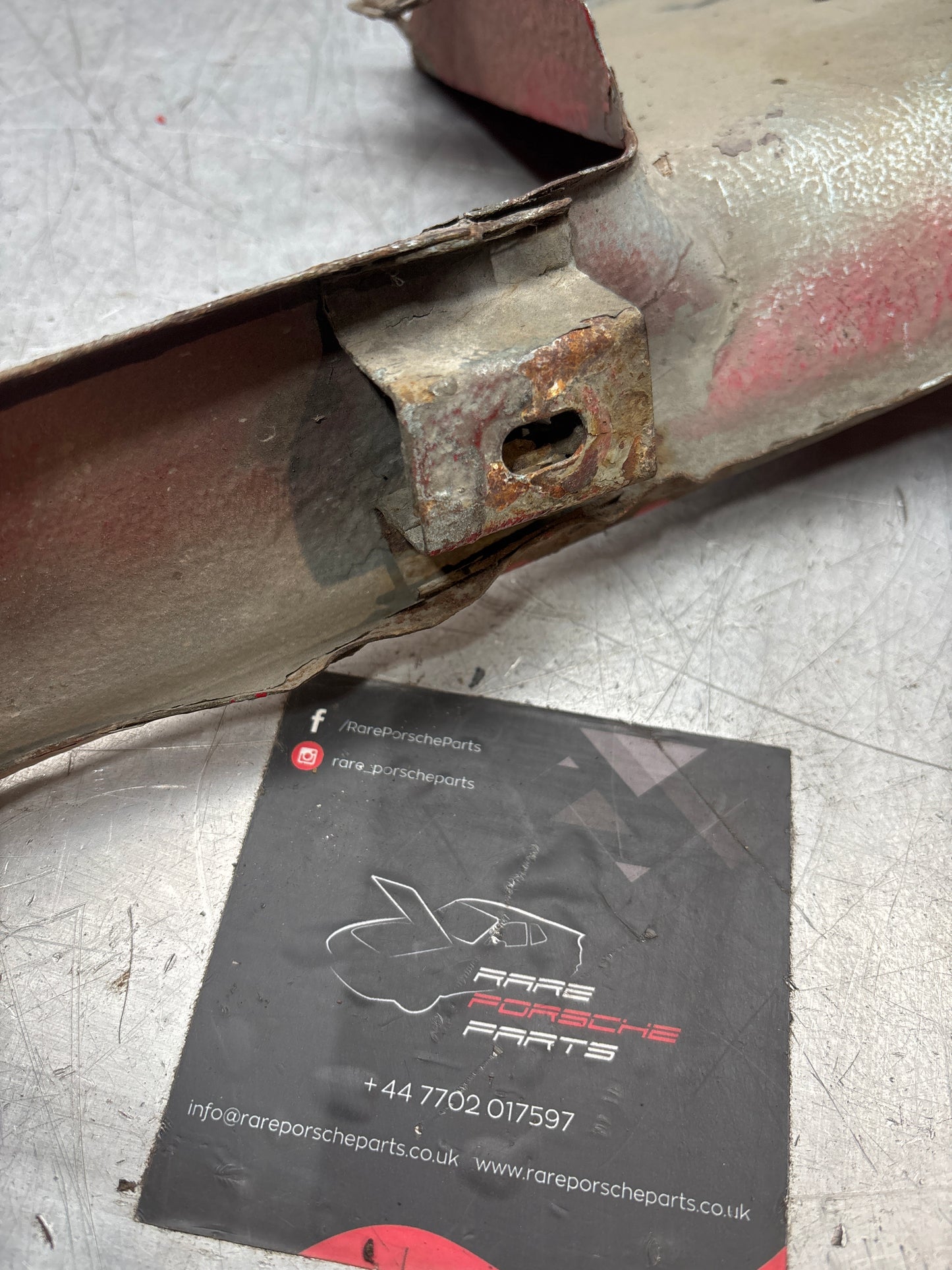 Porsche 924 Lower front valance, used, 94450303501 damaged