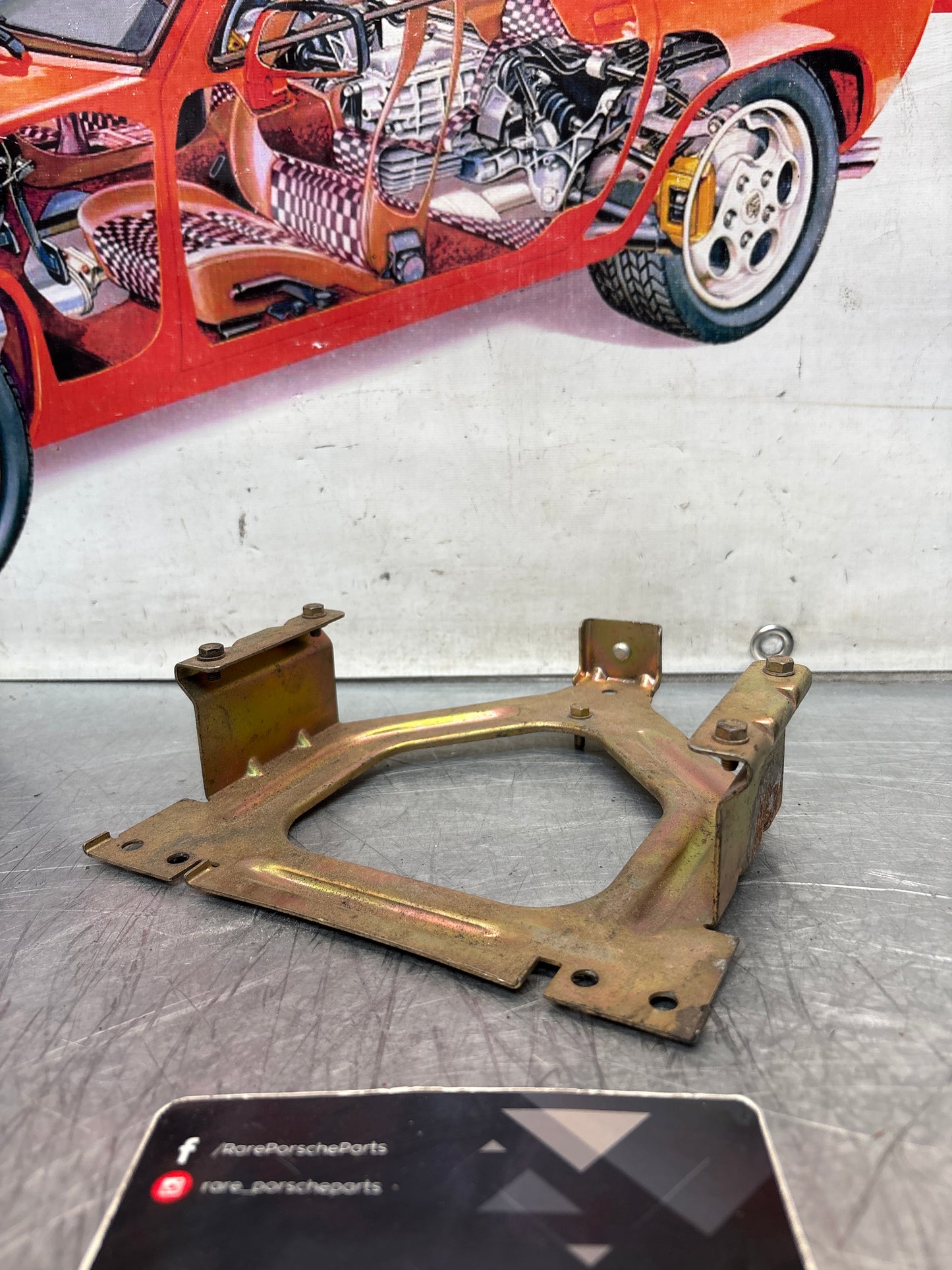 Porsche 928 ECU bracket, used 92861801000