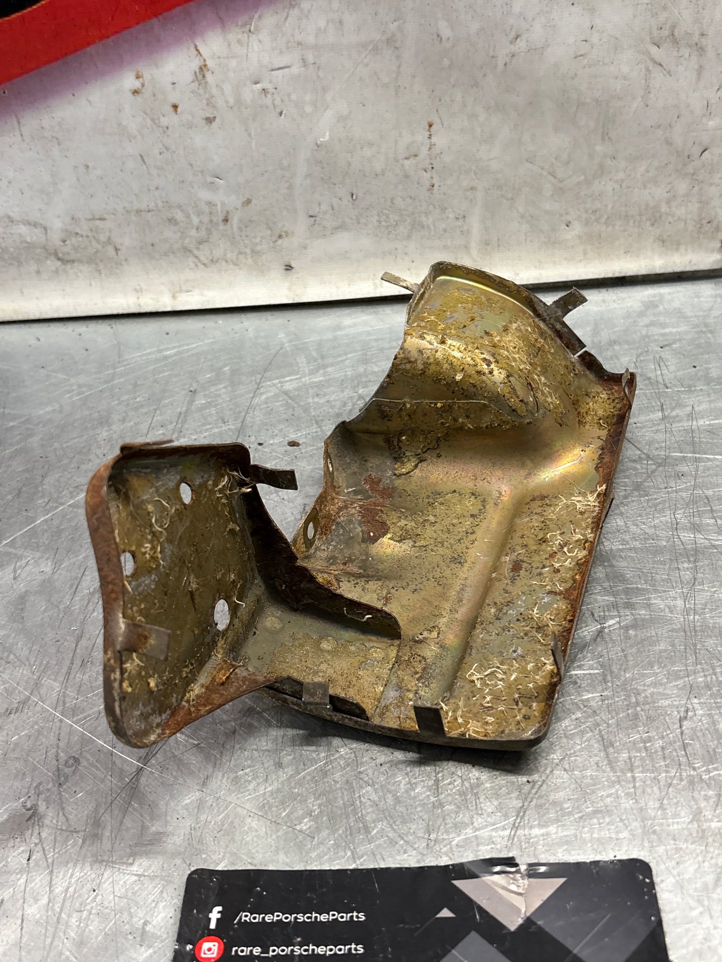 Porsche 928 engine mount heat shield protector plate, used 92837505501