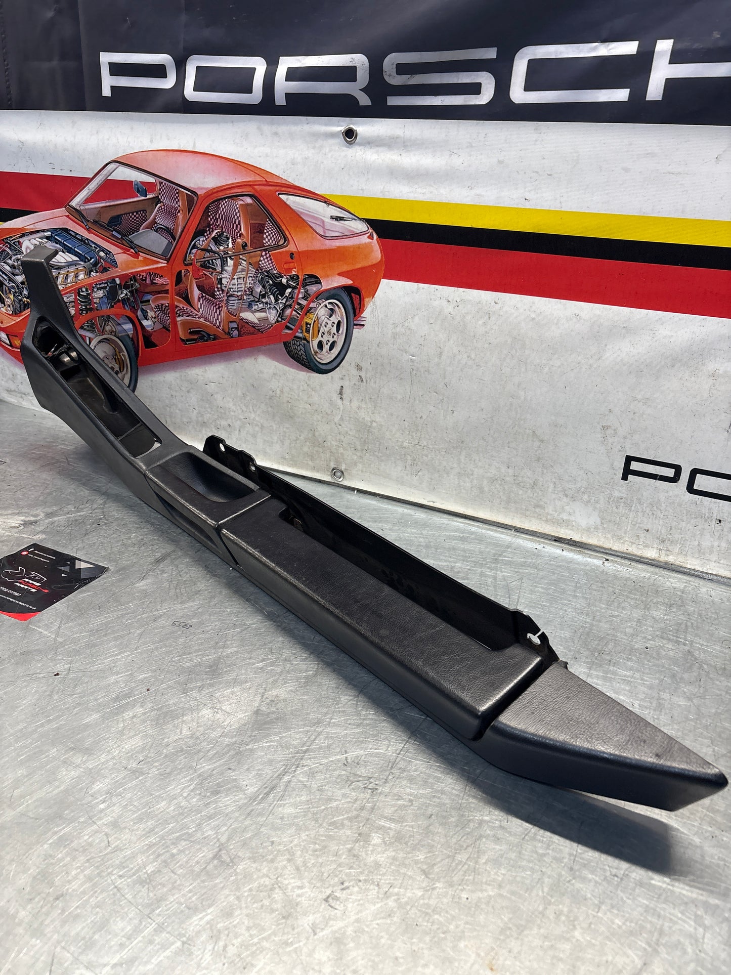 Porsche 928 black door armrest, right, off side, 92855510203, used