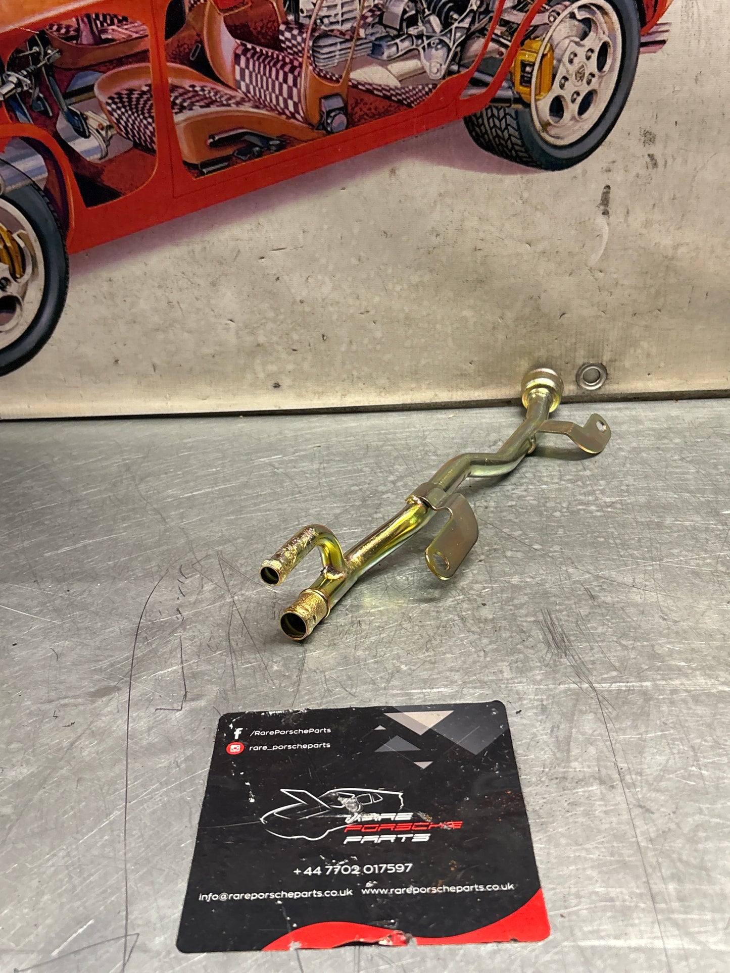 Porsche 924 Turbo water tube, used 93110605200
