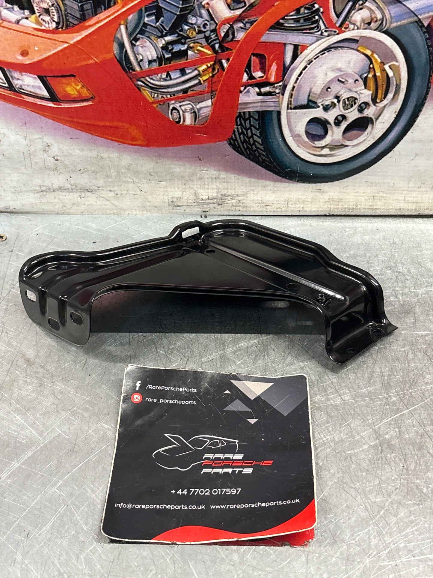 Porsche 924 coolant expansion tank bracket, refurbished 477121413B