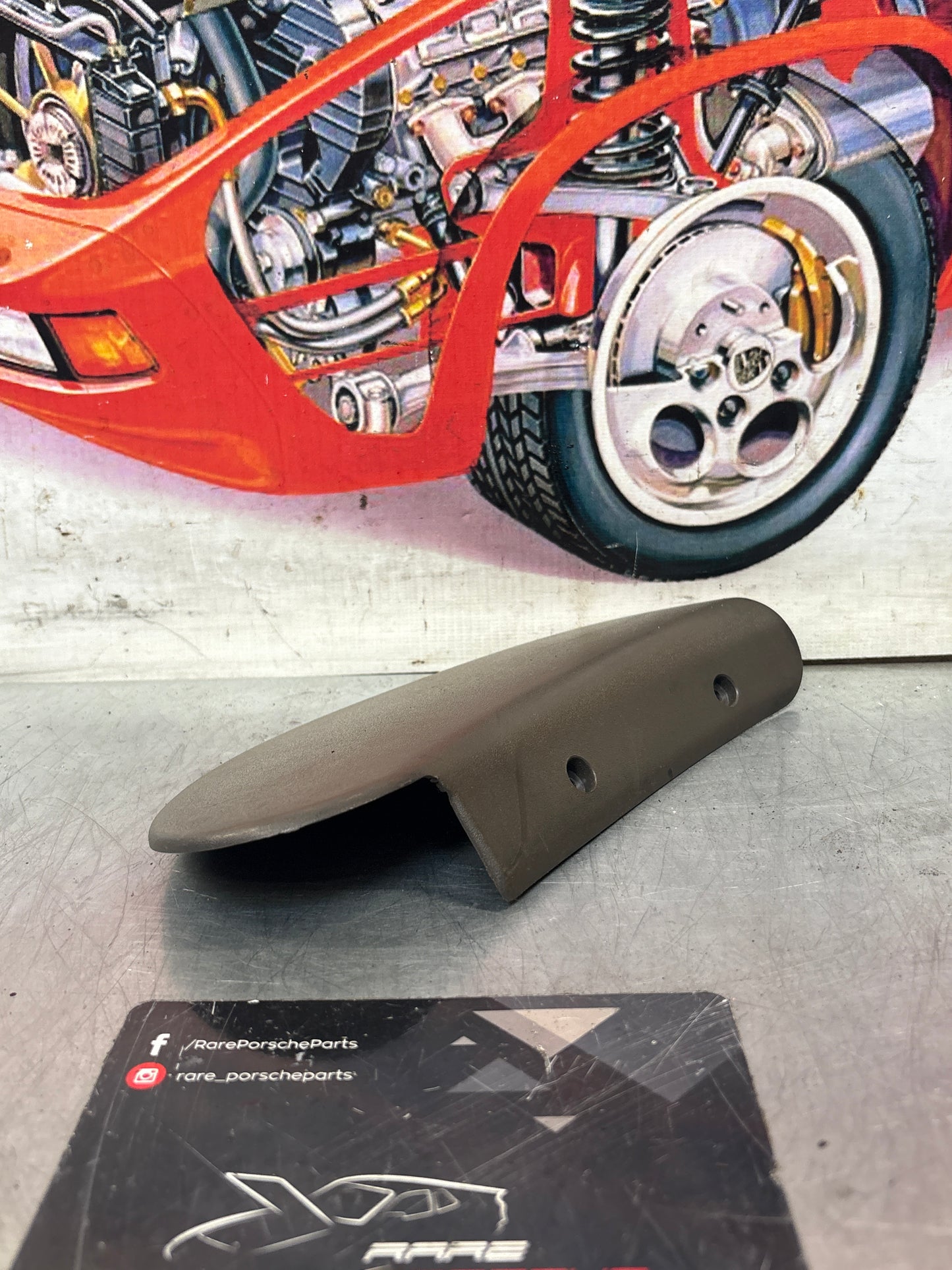 Porsche 928 seat hinge cover grey, left used 92852114702