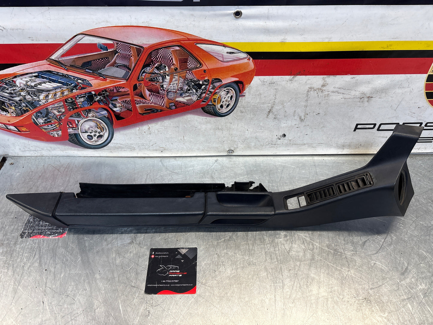 Porsche 928 blue door armrest, left, off side, 92855510103, used