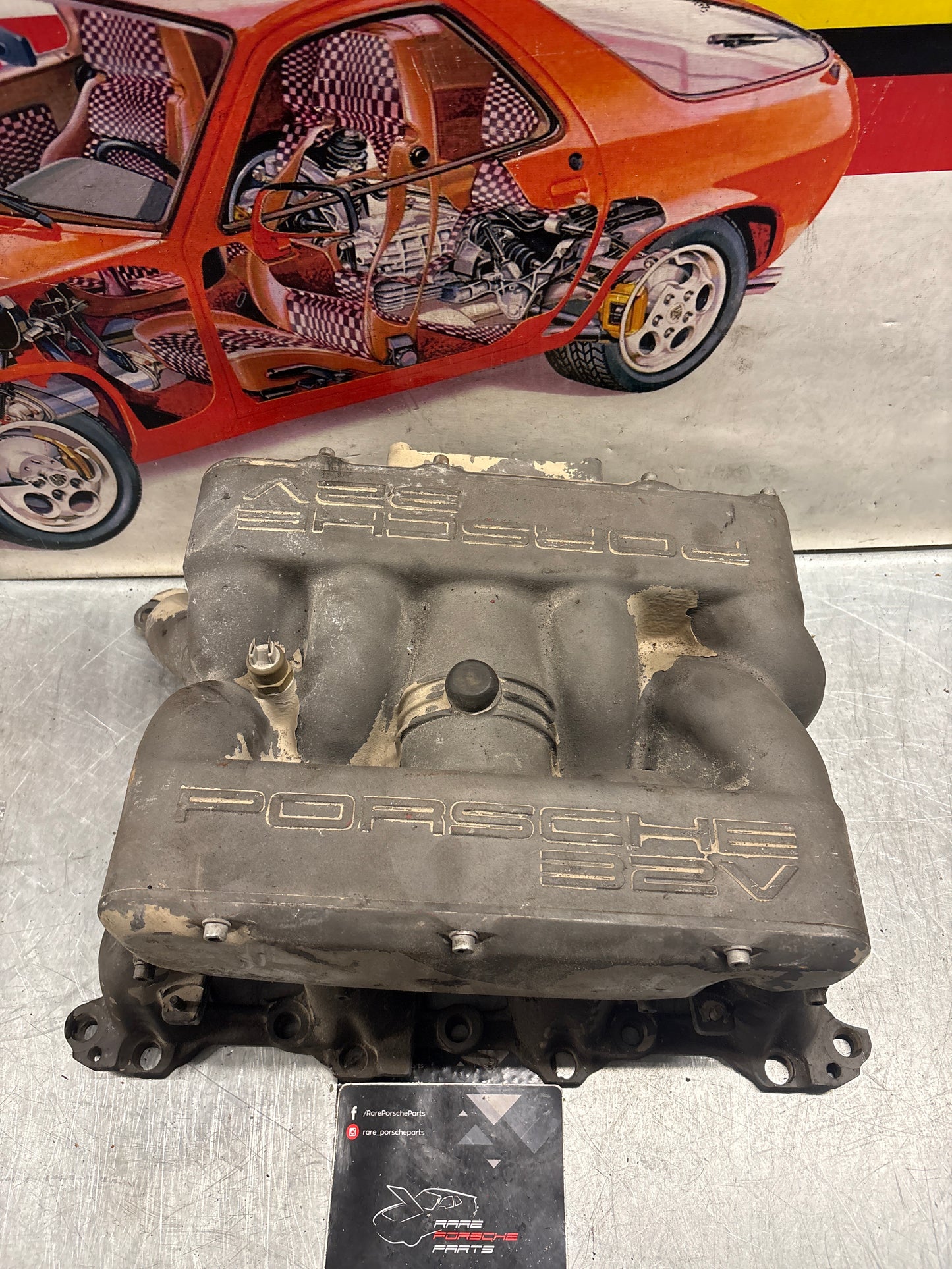 Porsche 928 S4 Intake manifold, used 9281105462R