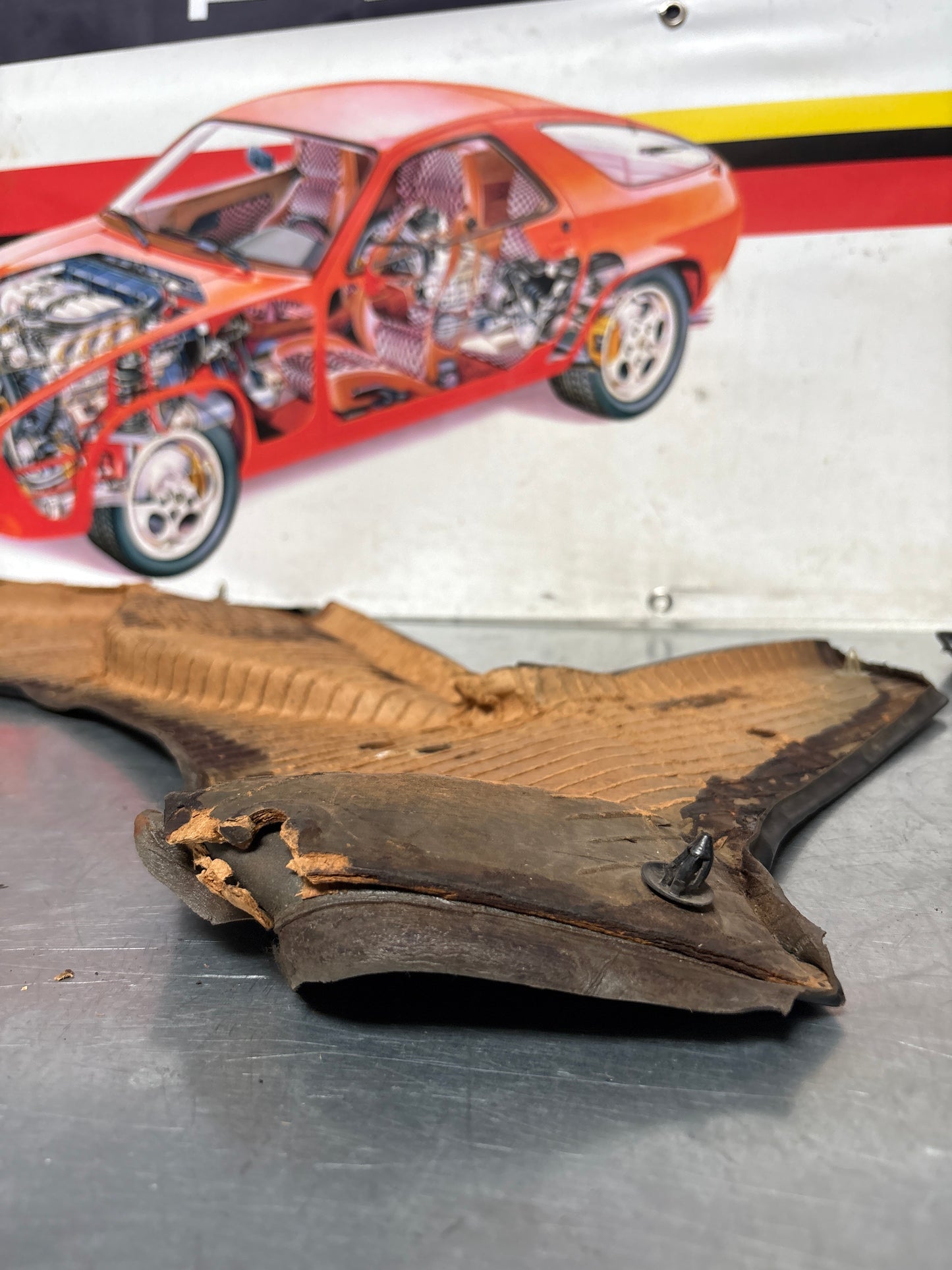 Porsche 944 924 black rear interior C Post trims/cards. Quarter panel trim used, poor condition 94455502101 94455502201