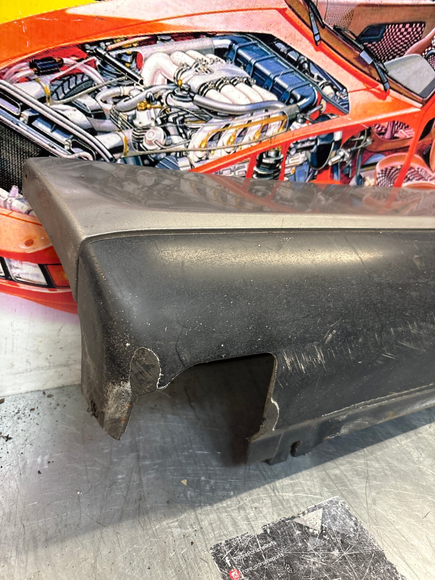 Porsche 911 964 left side sill cover, used 96455919301