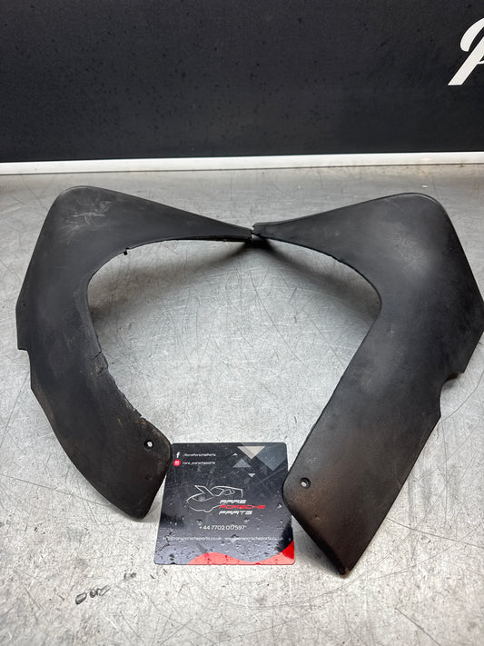 Porsche 924 pair of used rear spats, wheel arch trims, mud guards, 477853383 / 477853384 spare or repair