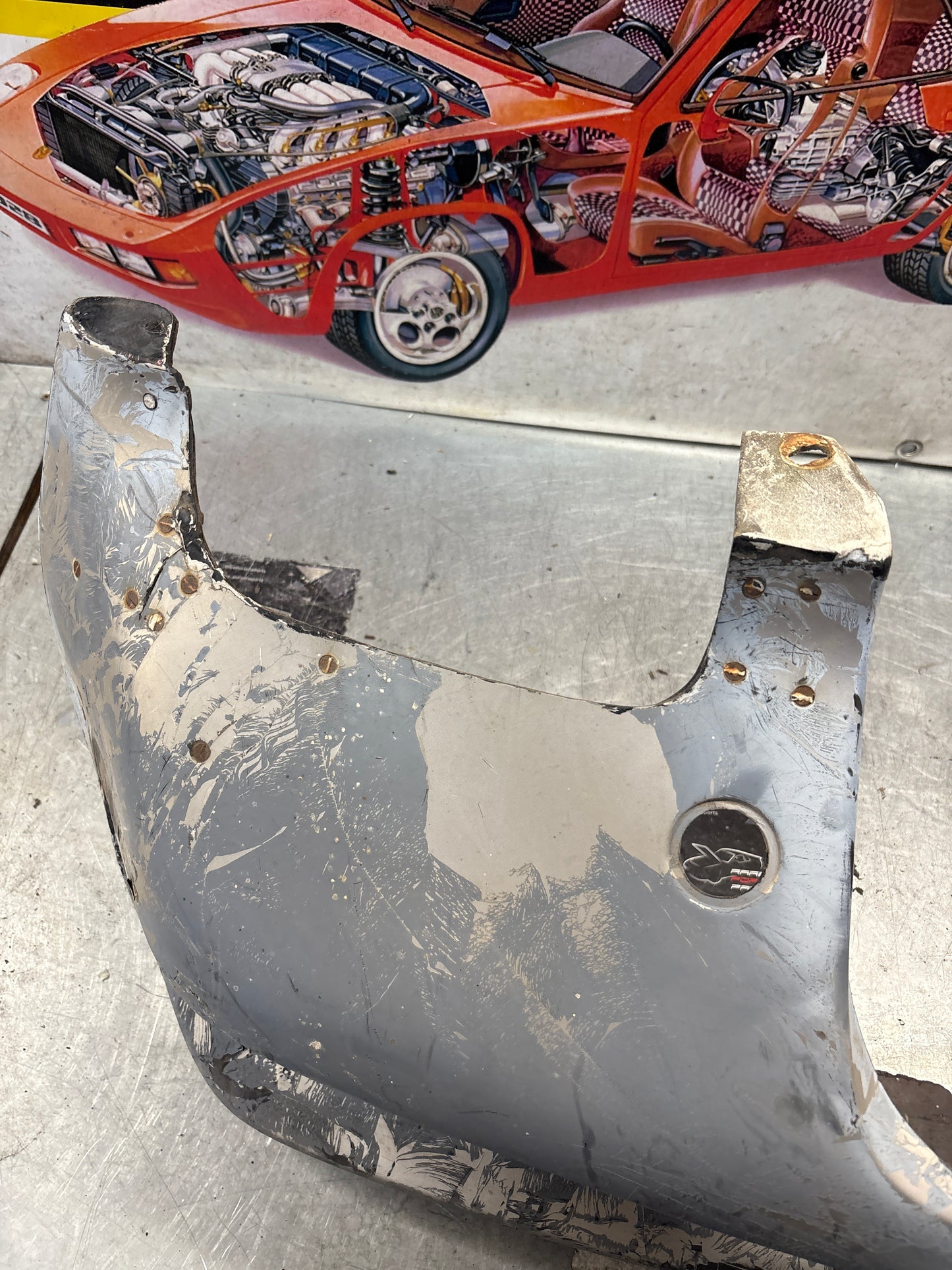 Porsche 928 front bumper cover panel, used 92850501306