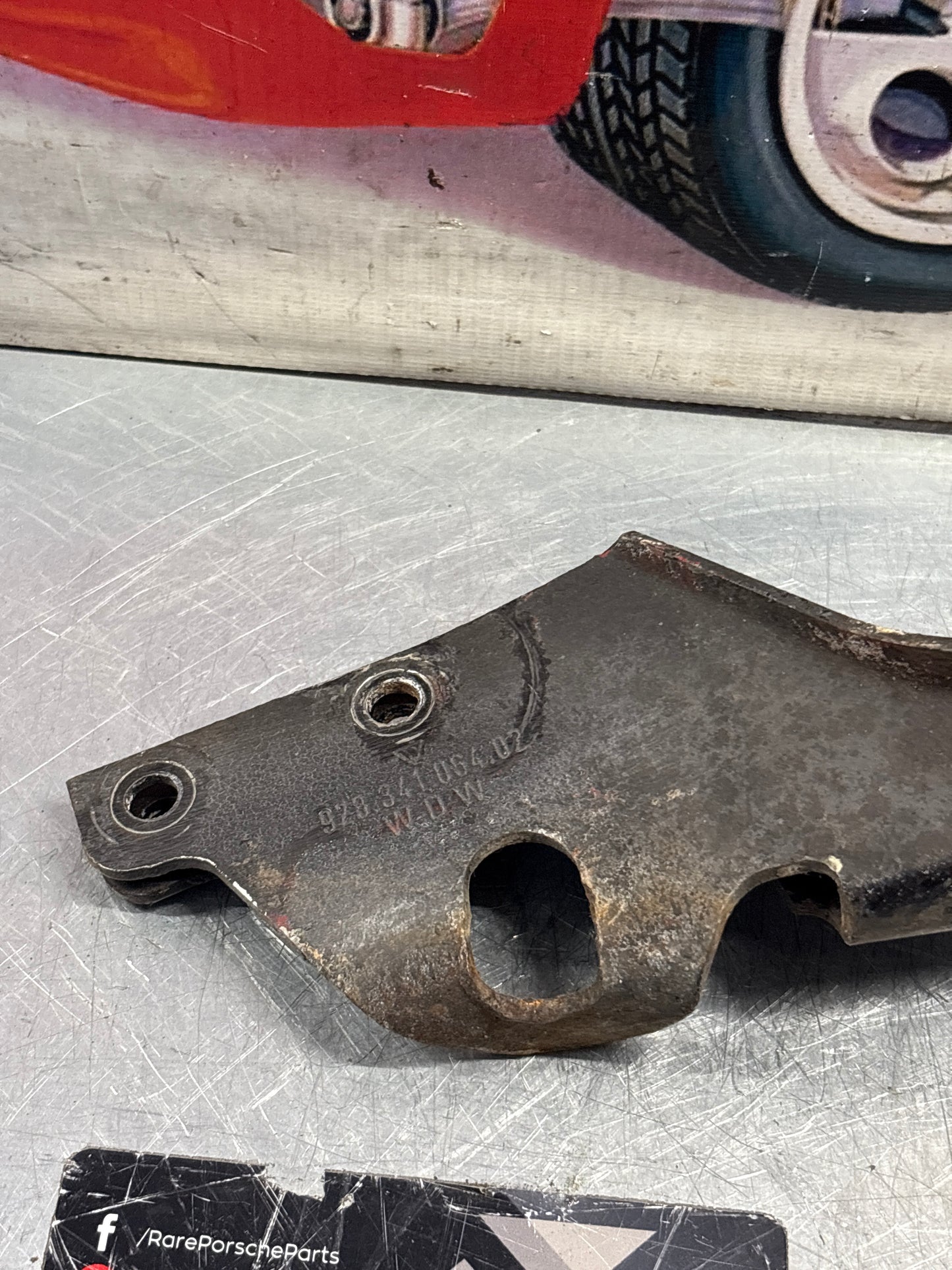 Porsche 928 protective bar towing mount, front, used for spares or repair 92834106402