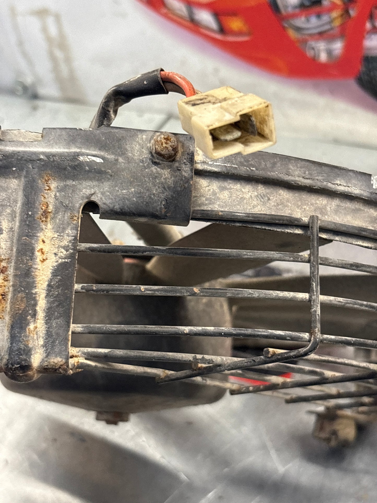 Porsche 928, 80- Air conditioner condenser  cooling  fan, genuine 92862410301 used