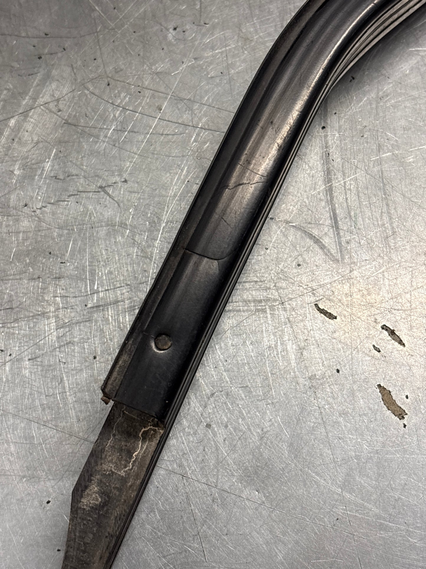 Porsche 944 85.5- left sill trim, scuff plate used 94455112100 cracked