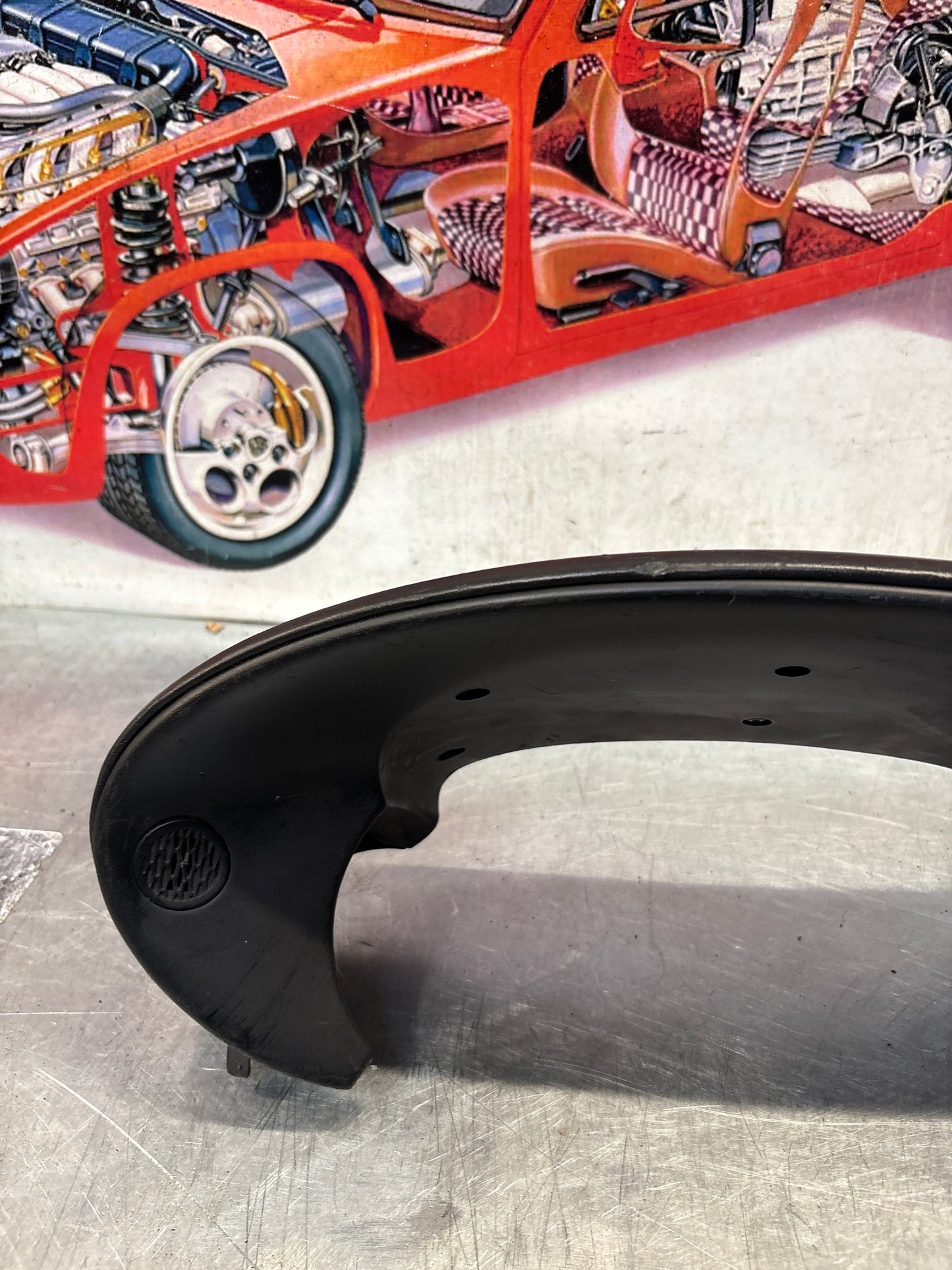 Porsche Boxster 986 dashboard cluster trim,black used 98655205500 / 98655205501