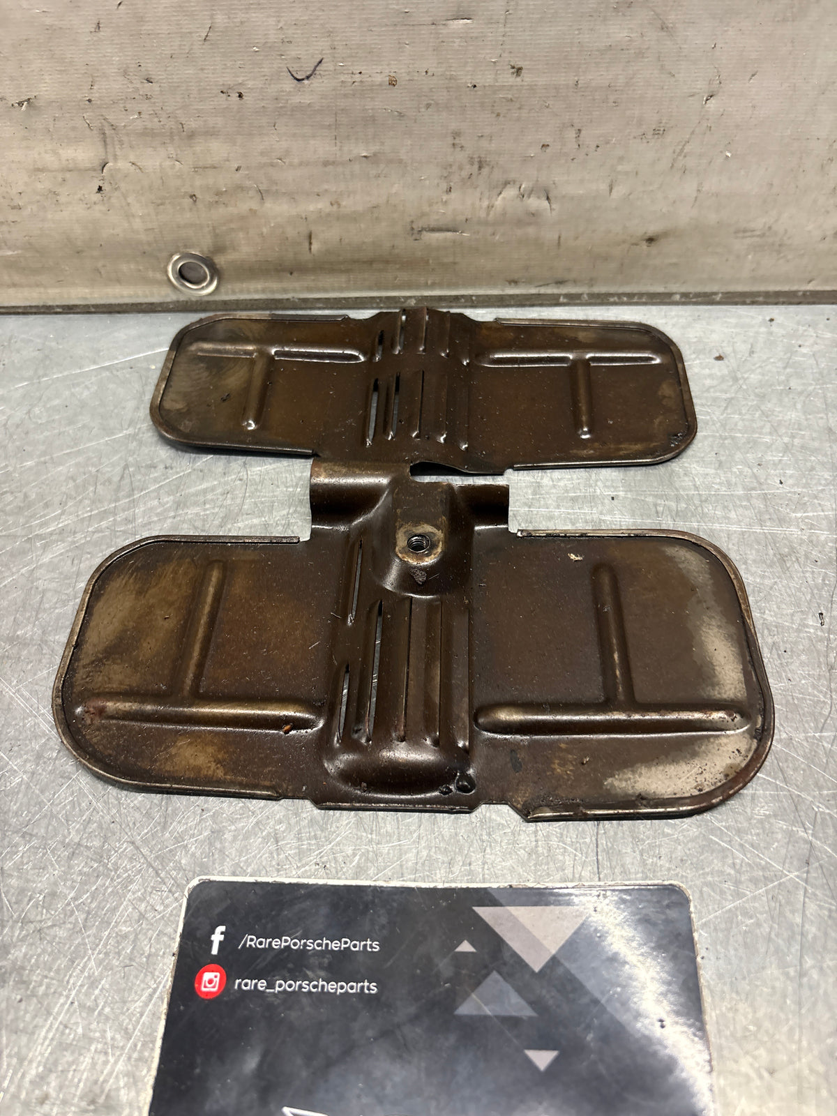 Porsche 914 crankcase guard plate, used 022101553