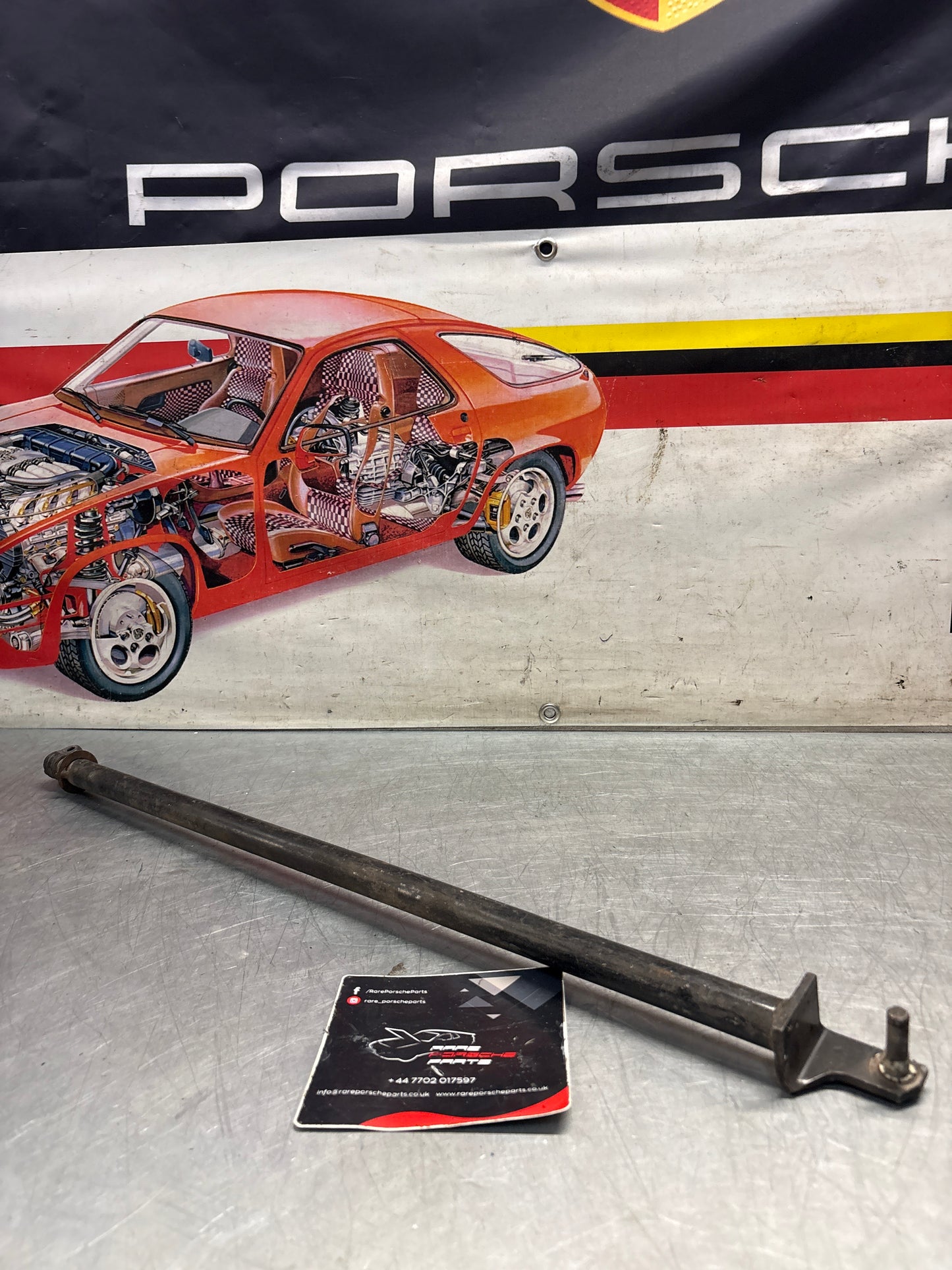 Porsche 928 manual gear shift rod, longer verson -1981, used, 92842402801