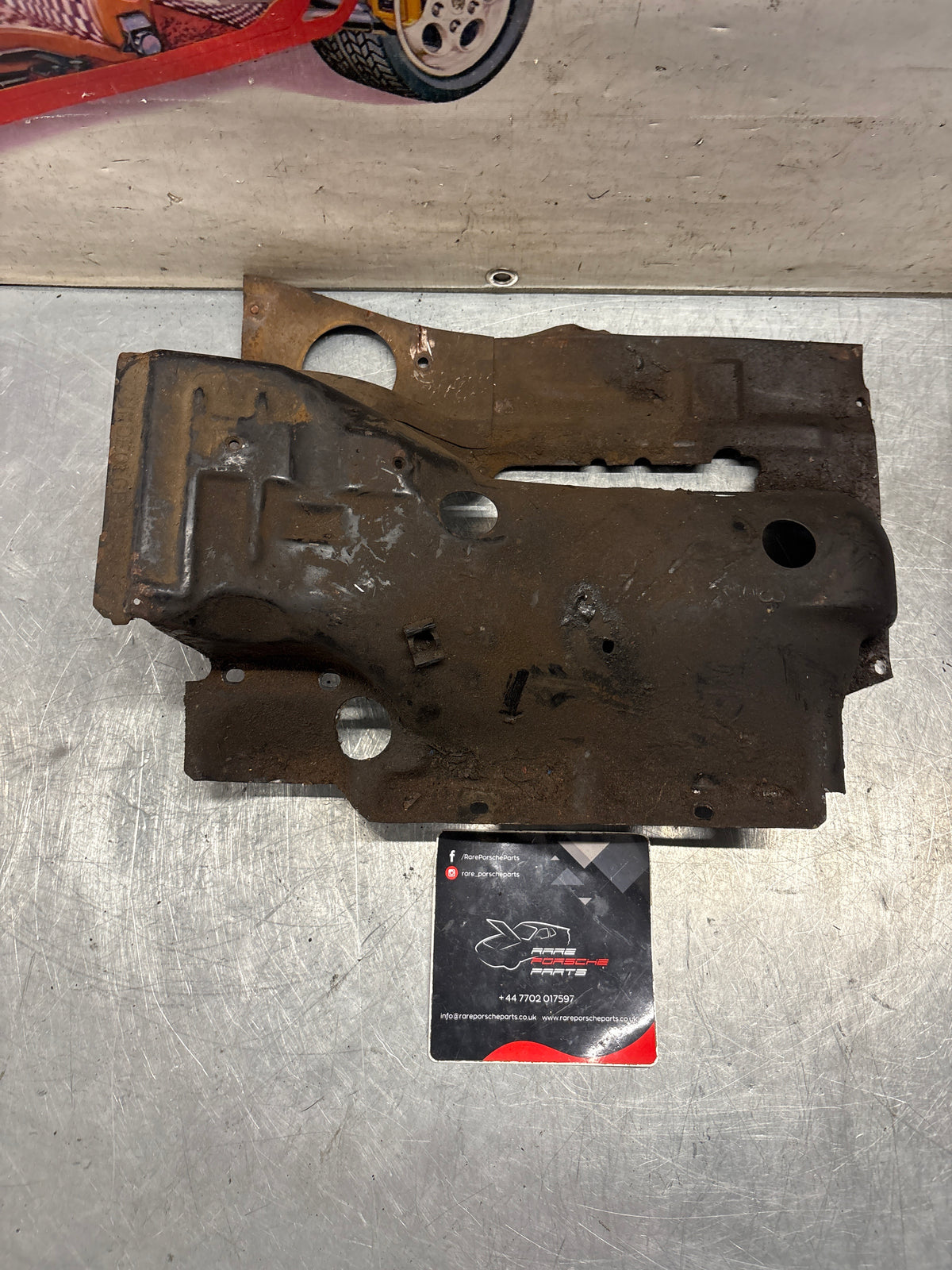 Porsche 914 cylinder cover heat shield, used 022119299A