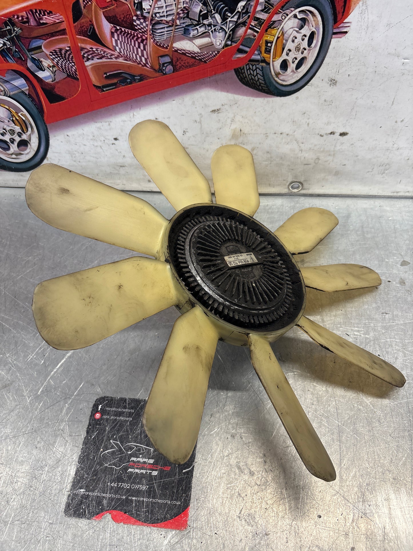 Porsche 928 late engine cooling fan clutch, used 92810611205 / 92810613701