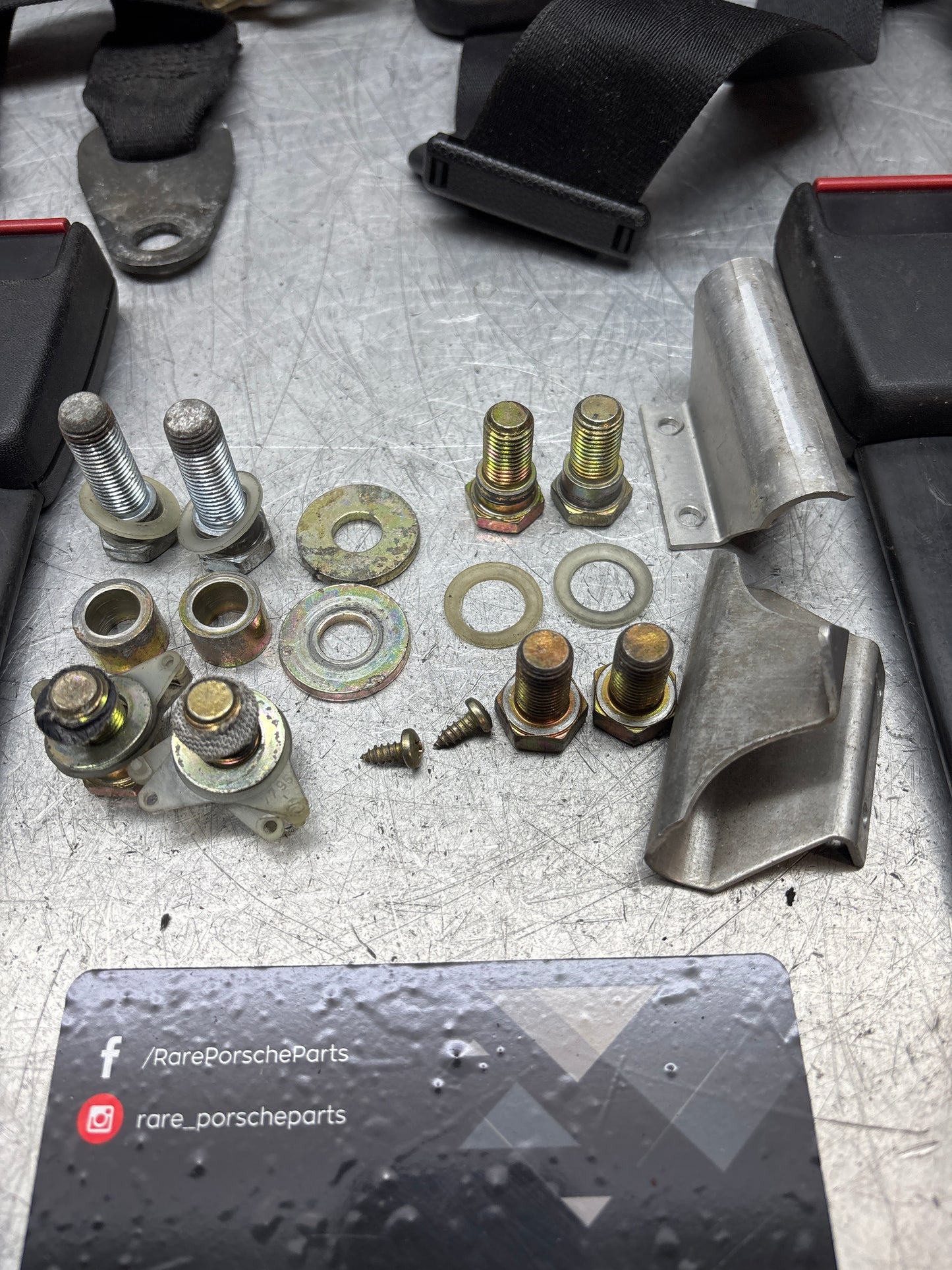 Porsche 924 944 set of front seat belts, used 477857705H 47785706H