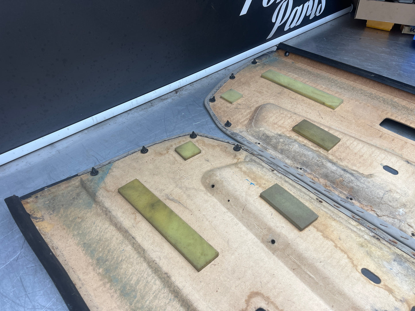 Pair Of Porsche 944 black / cream / white door cards 94455501701 94455501801 used, nice condition.