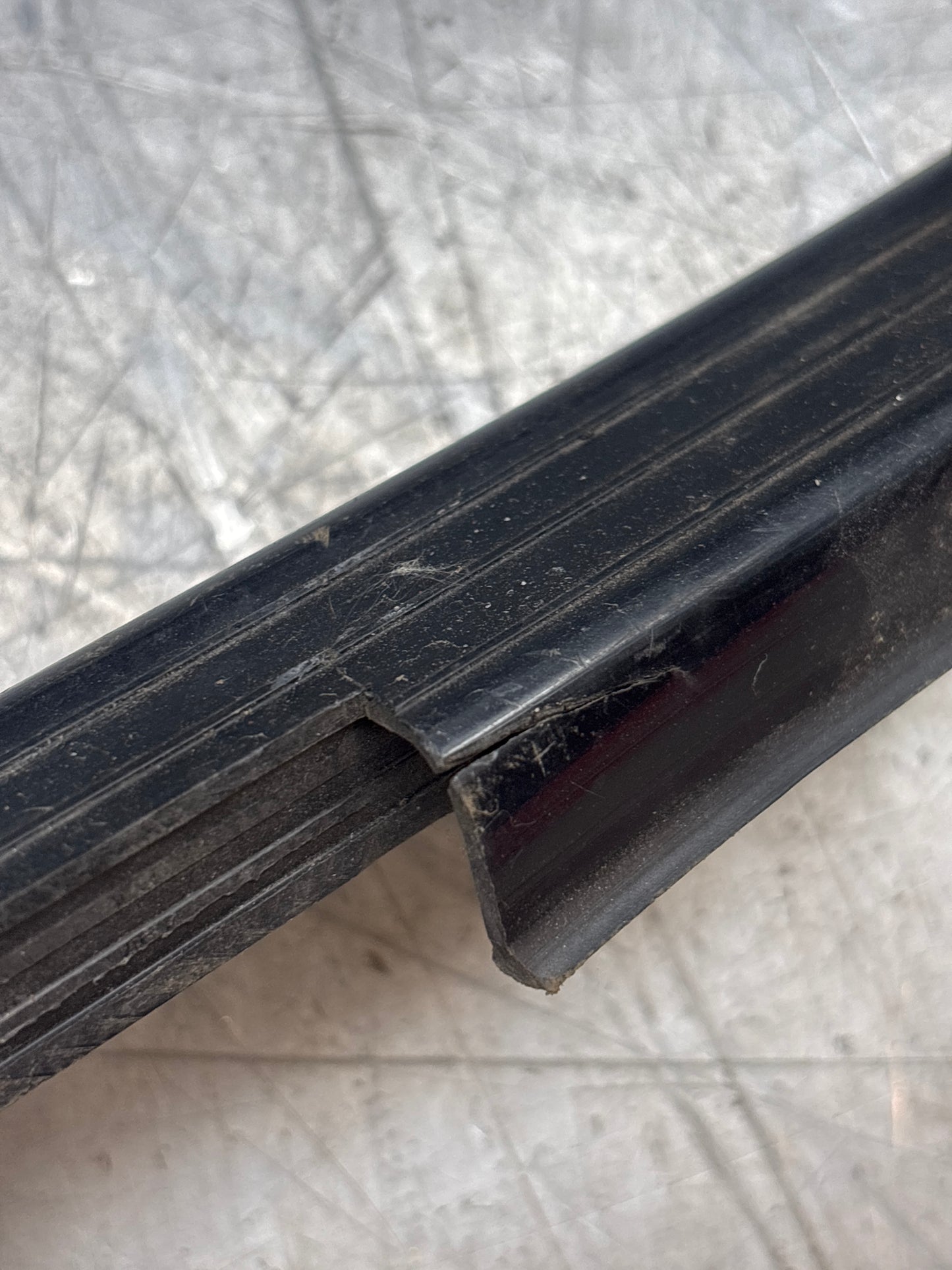 Porsche early 924/944 right sill trim, used 477853658A