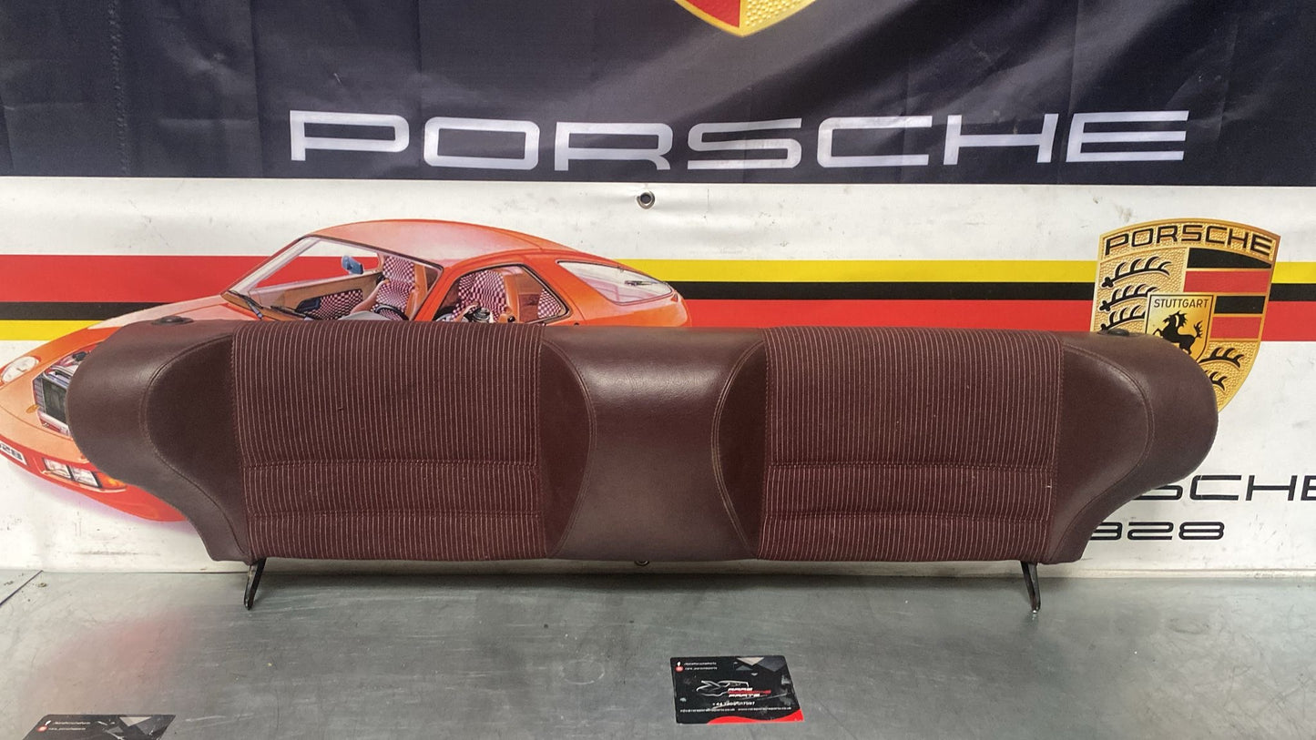 Porsche 944 924S refurbished rear seat, burgundy/white pinstripe