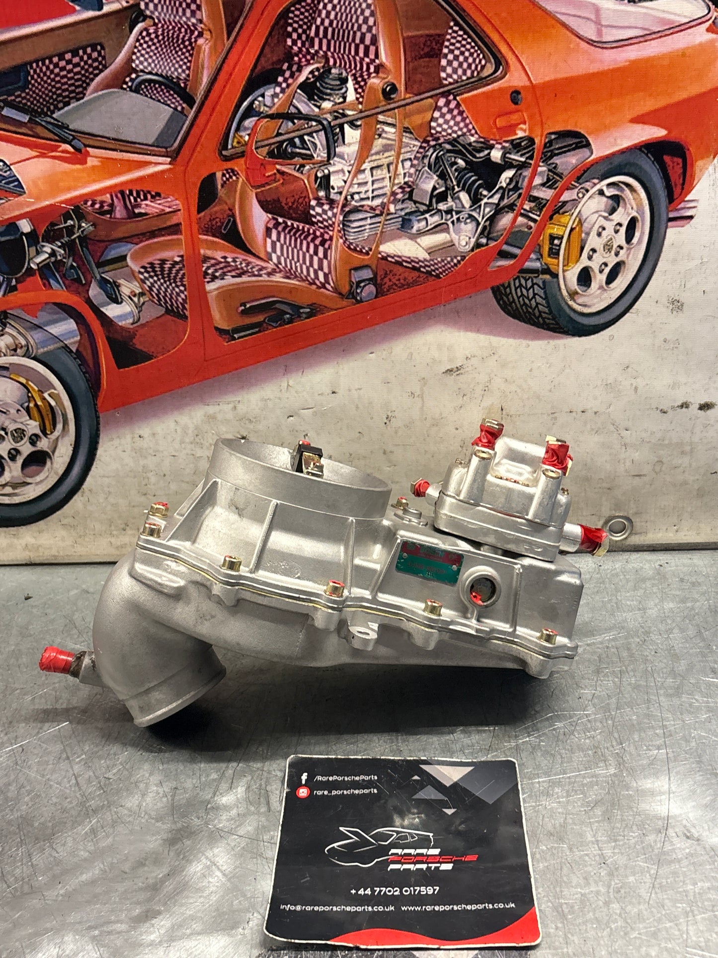 Porsche 924 Turbo fuel metering head with air flow meter, 0438100047 / 0438120091 / 9311101355R, refurbished 
