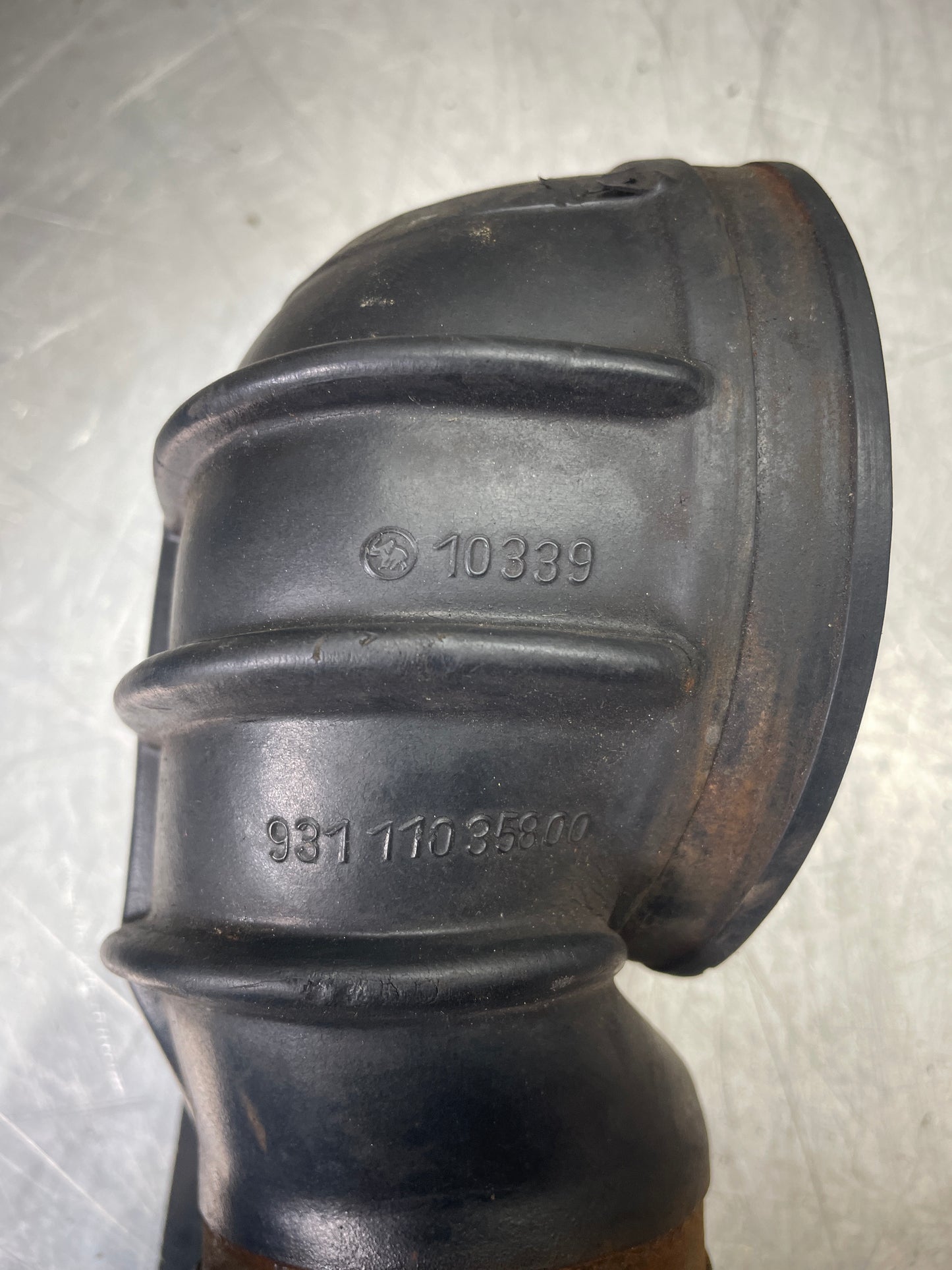 Porsche 924 Turbo Air intake rubber pipe, 93111035800, used, check photos for damage!!