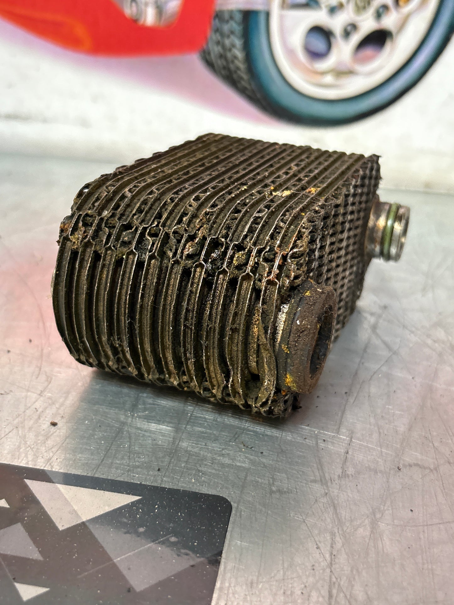 Porsche 924S 944 oil-water radiator, oil cooler, heat exchanger 94410716501 used